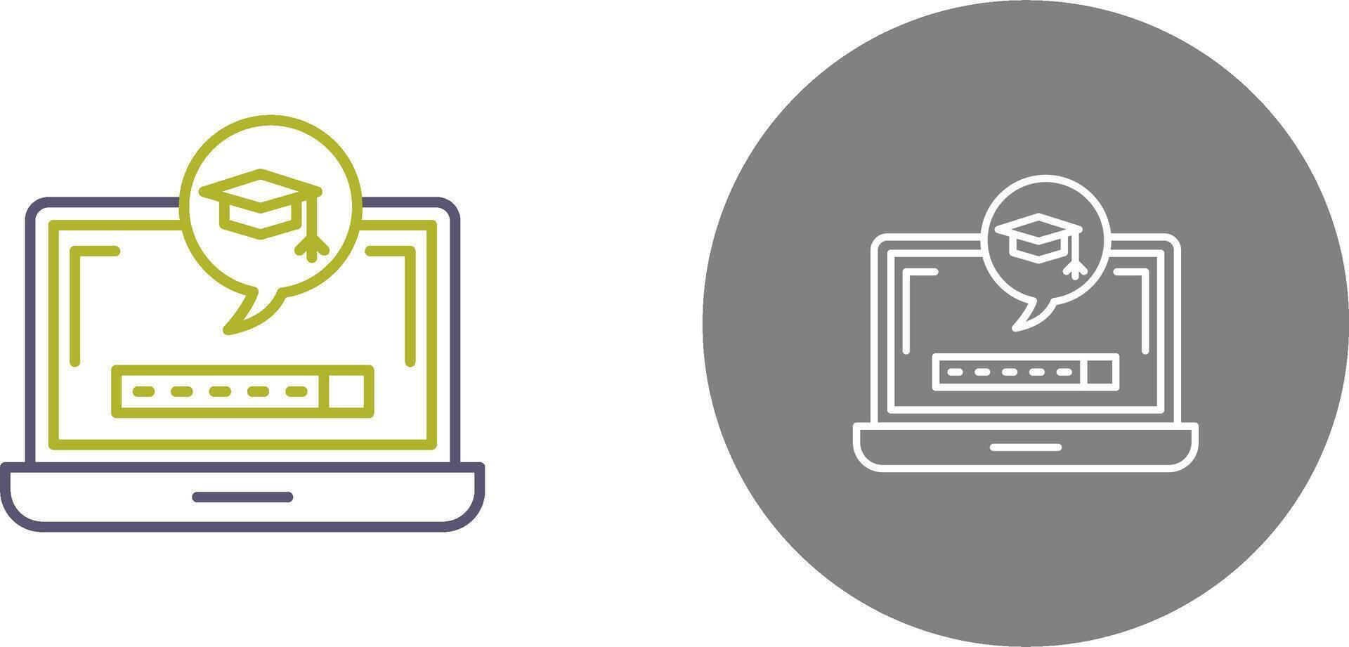 Digital Learning Icon Design vector