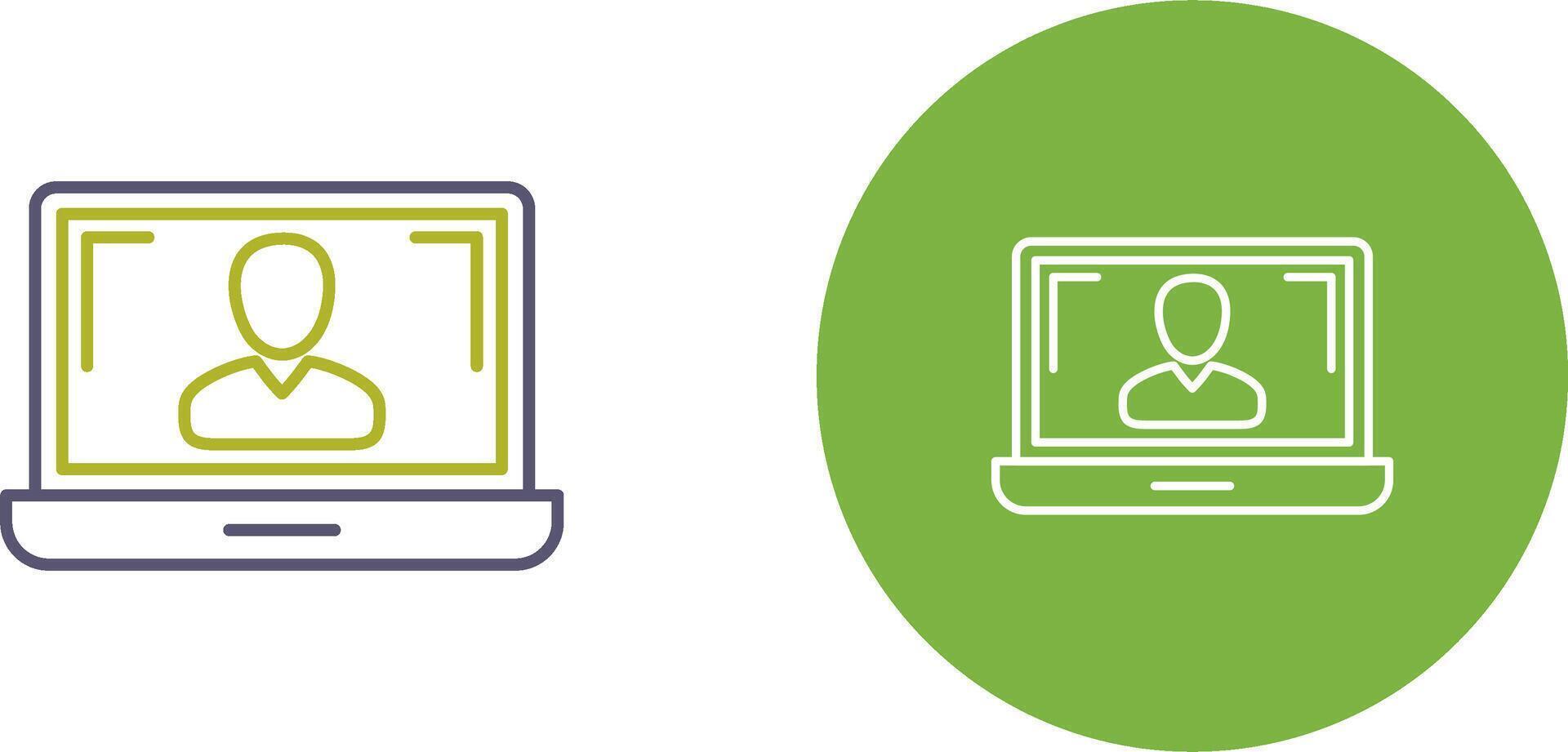 Online Lesson Icon Design vector