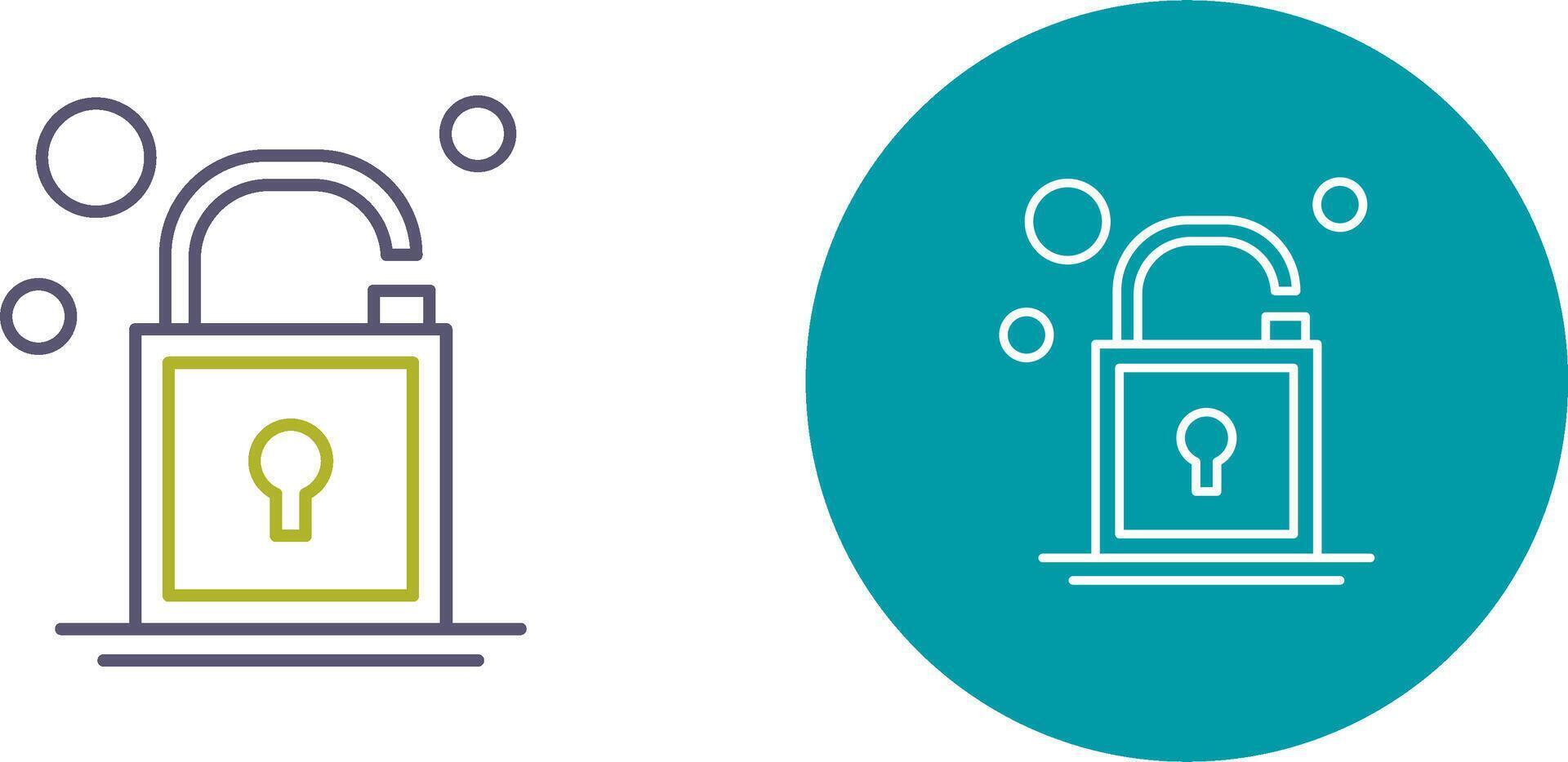 Open Lock Icon Design vector