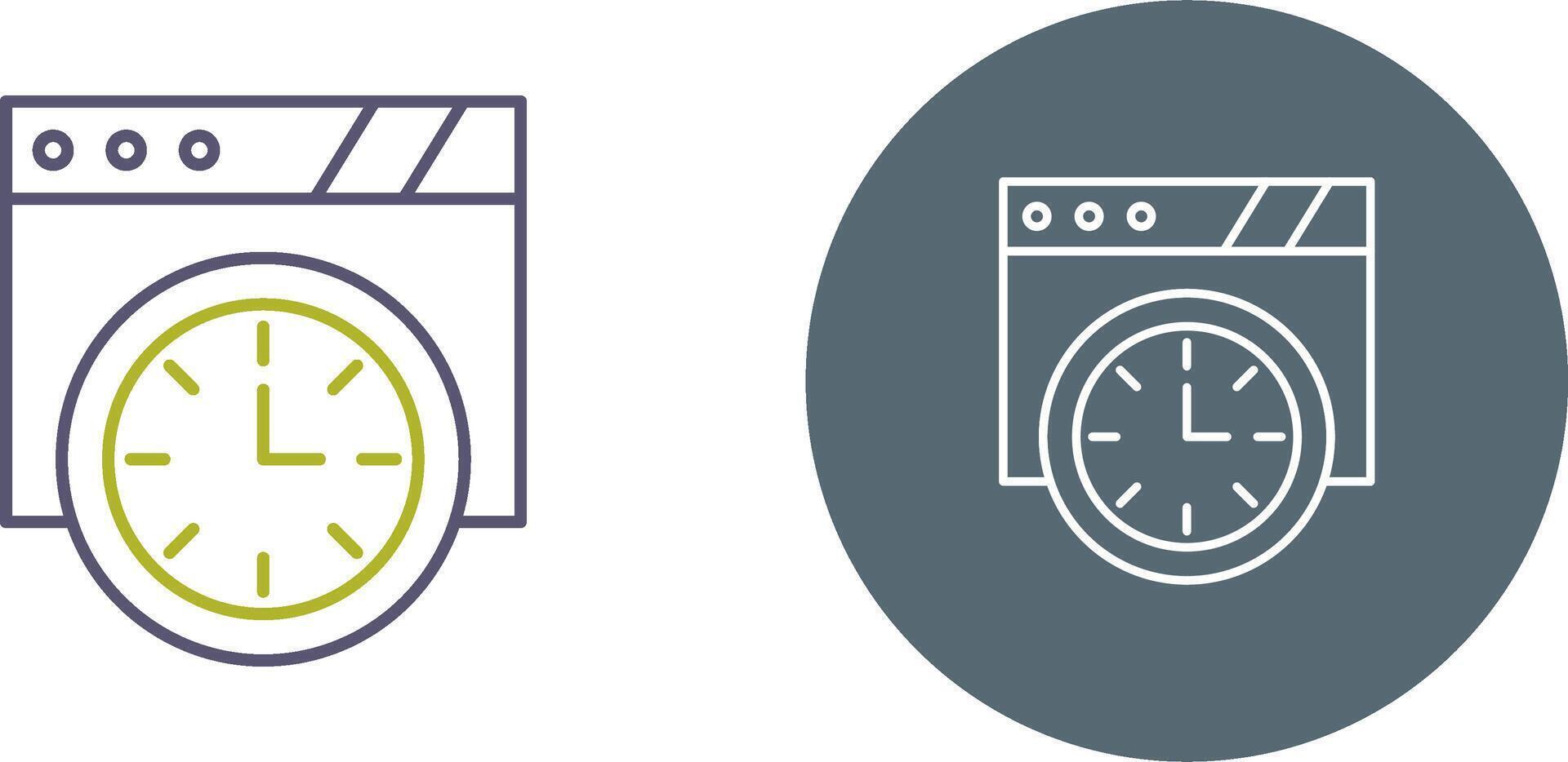 Wall Clock Icon Design vector