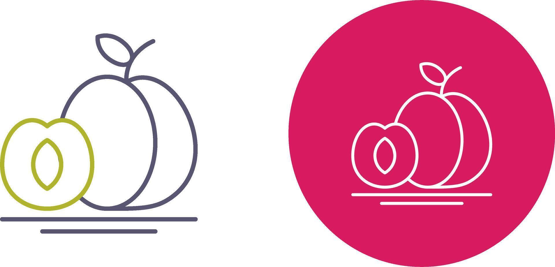 Apricot Icon Design vector