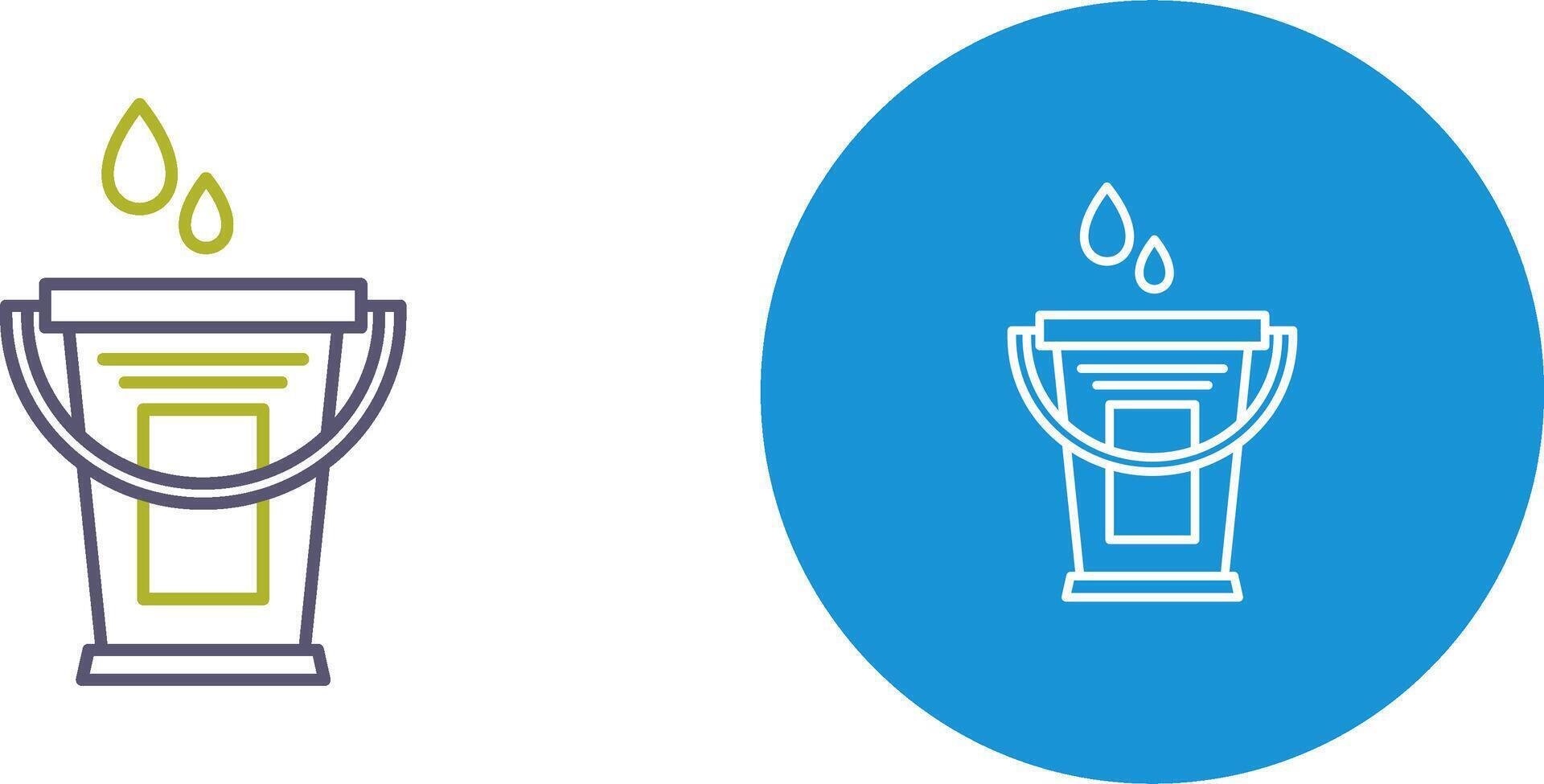 Water Bucket Icon Design vector