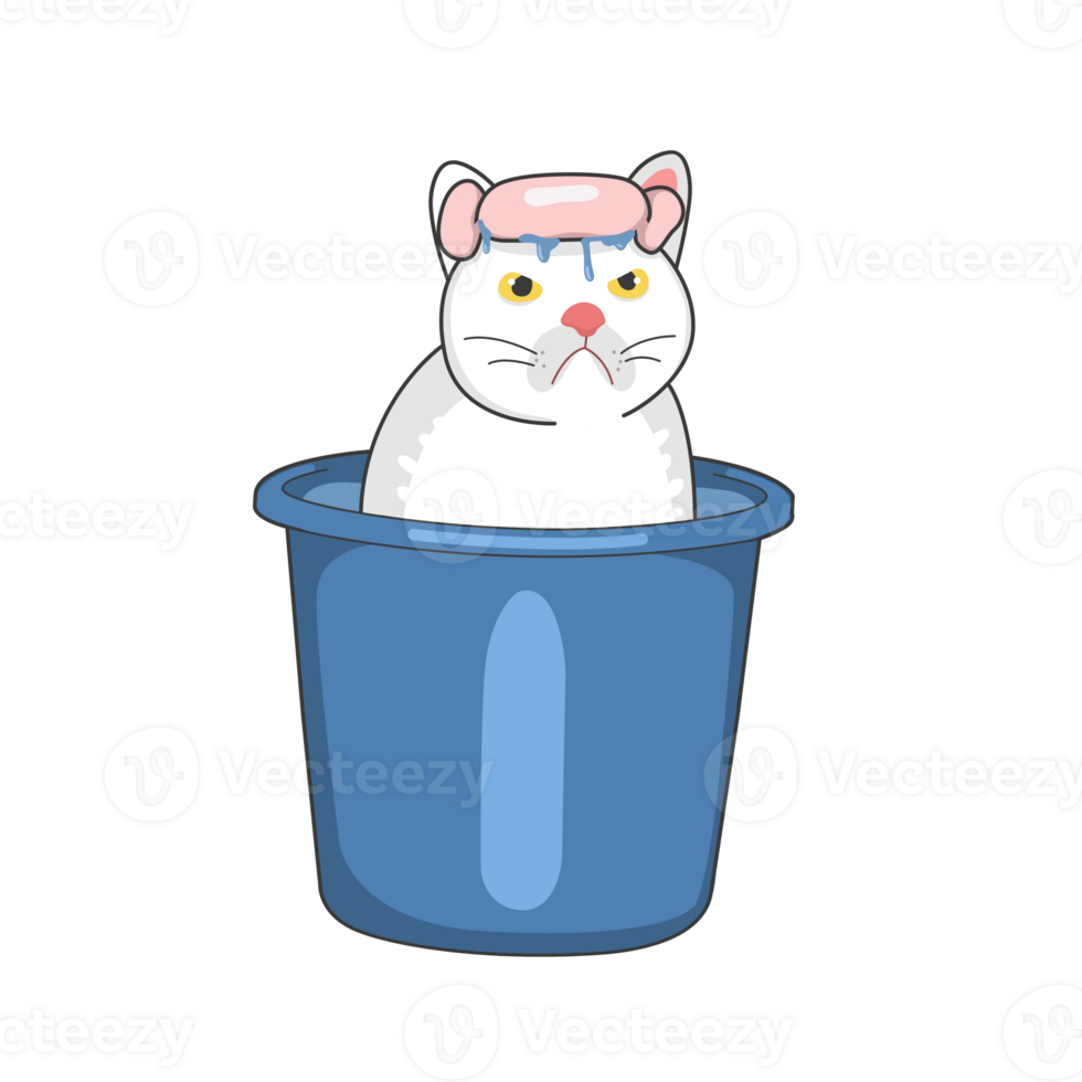Grumpy Cat on Bucket Sticker png