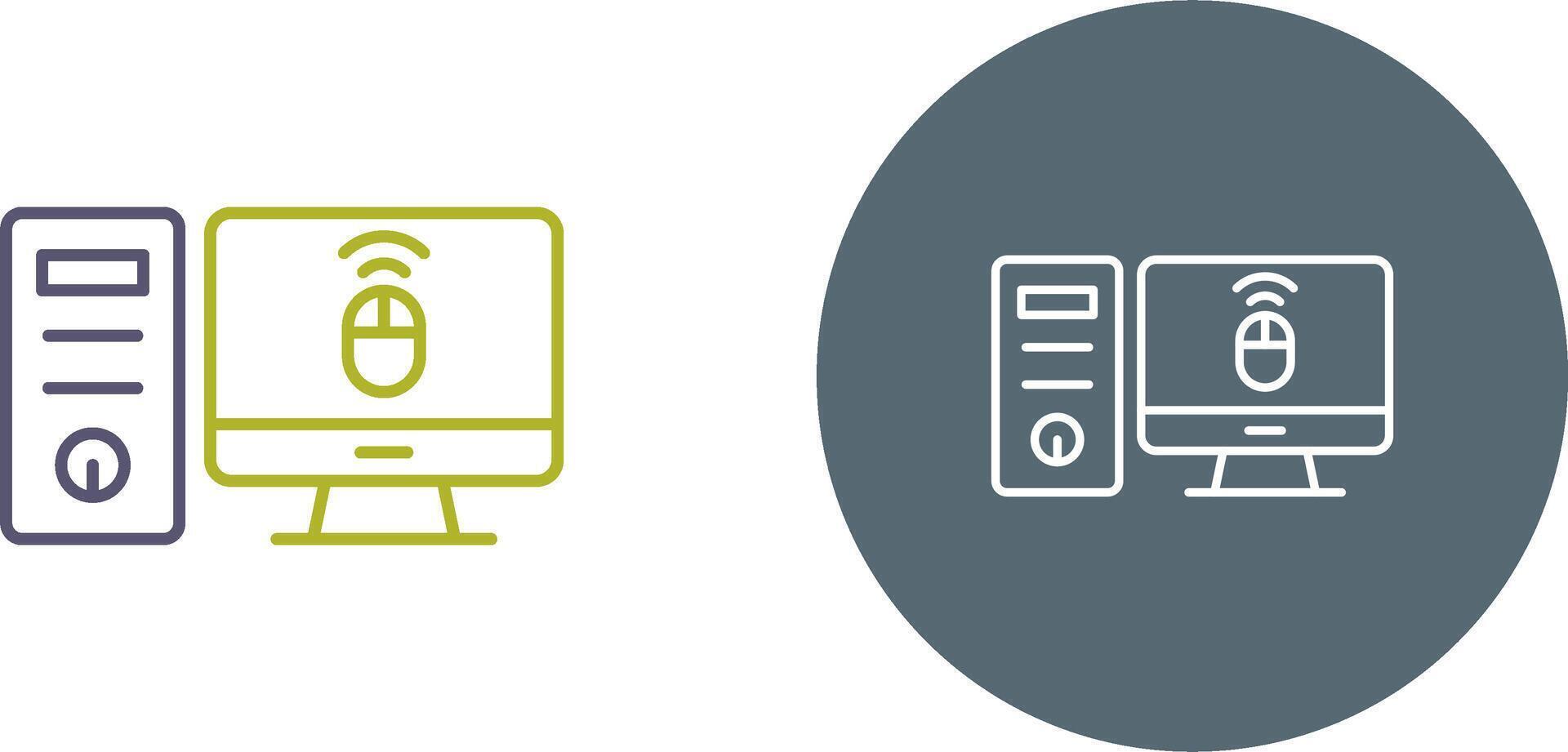 Desktop Computer Icon Design vector