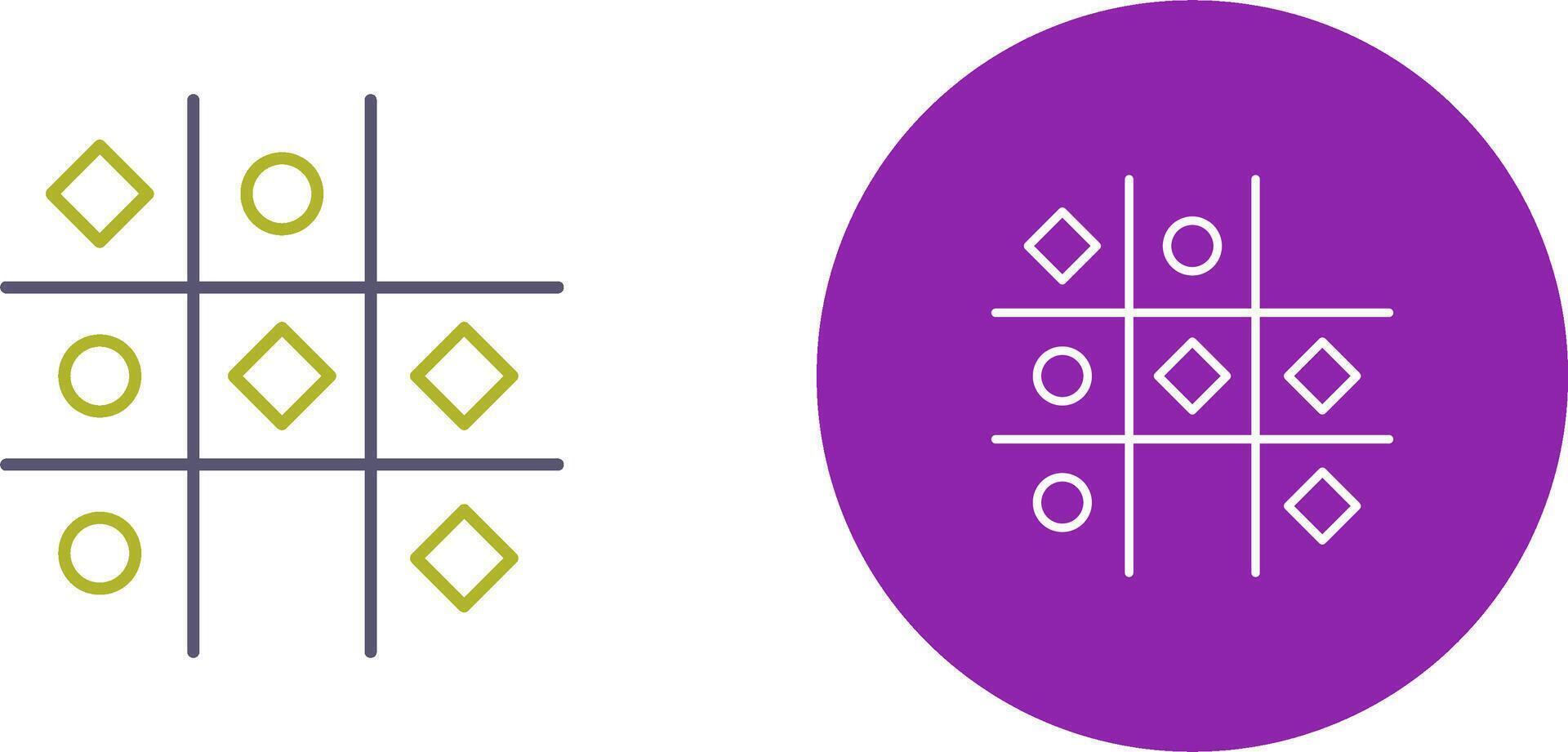 Tic Tac Toe Icon Design vector