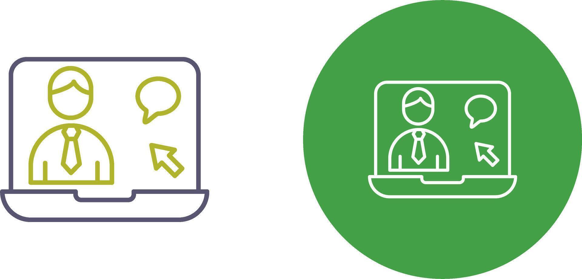 Online Interview Icon Design vector