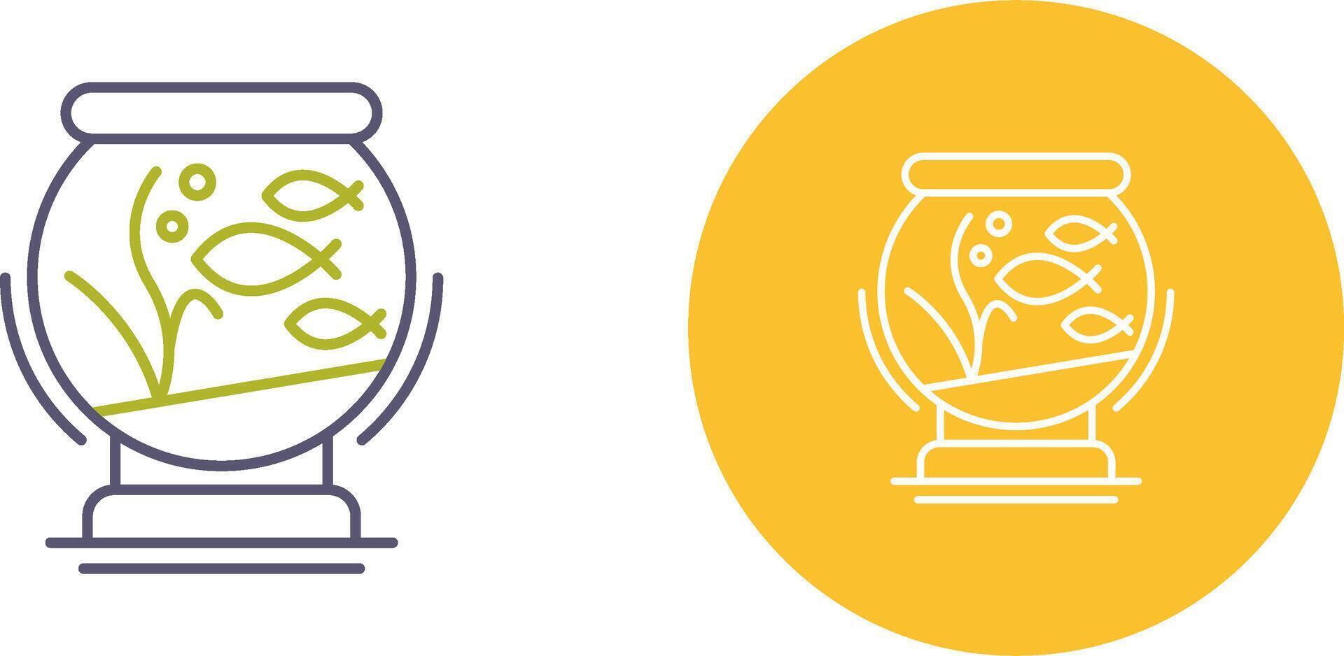 Fishbowl Icon Design vector