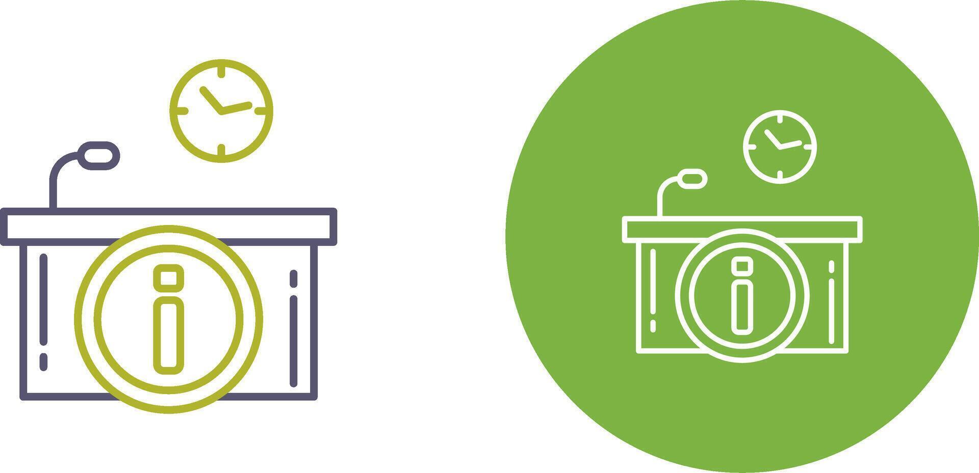 Information Desk Icon Design vector