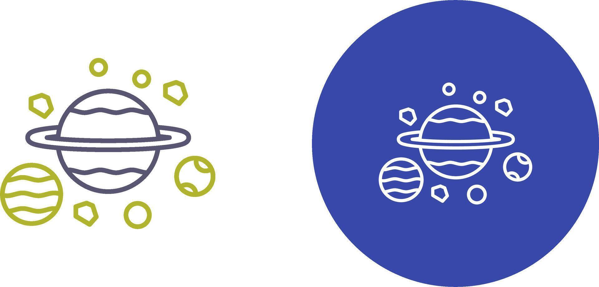 Planets Icon Design vector