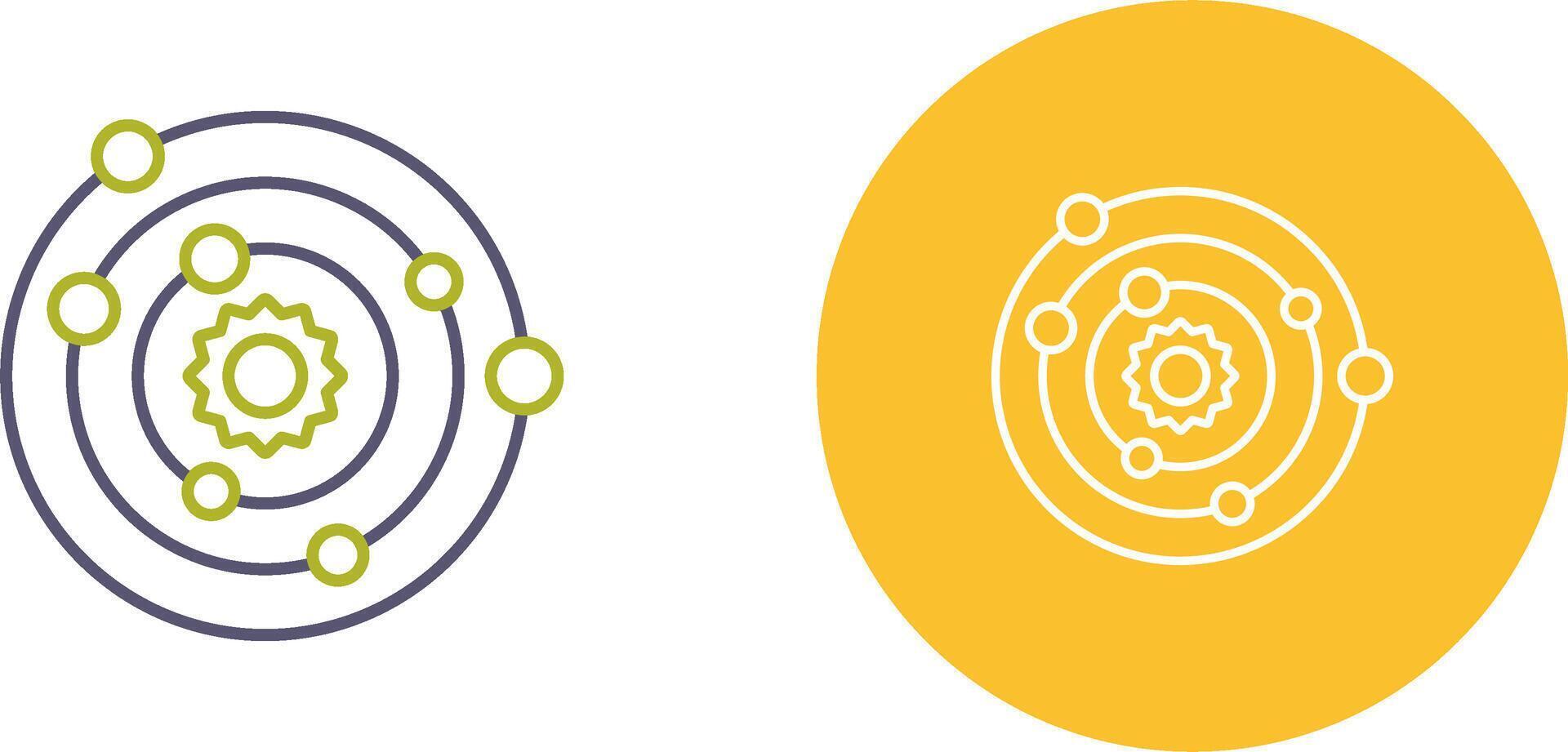 Solar System Icon Design vector