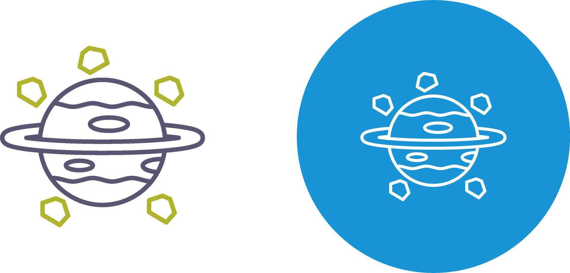 Saturn Icon Design vector