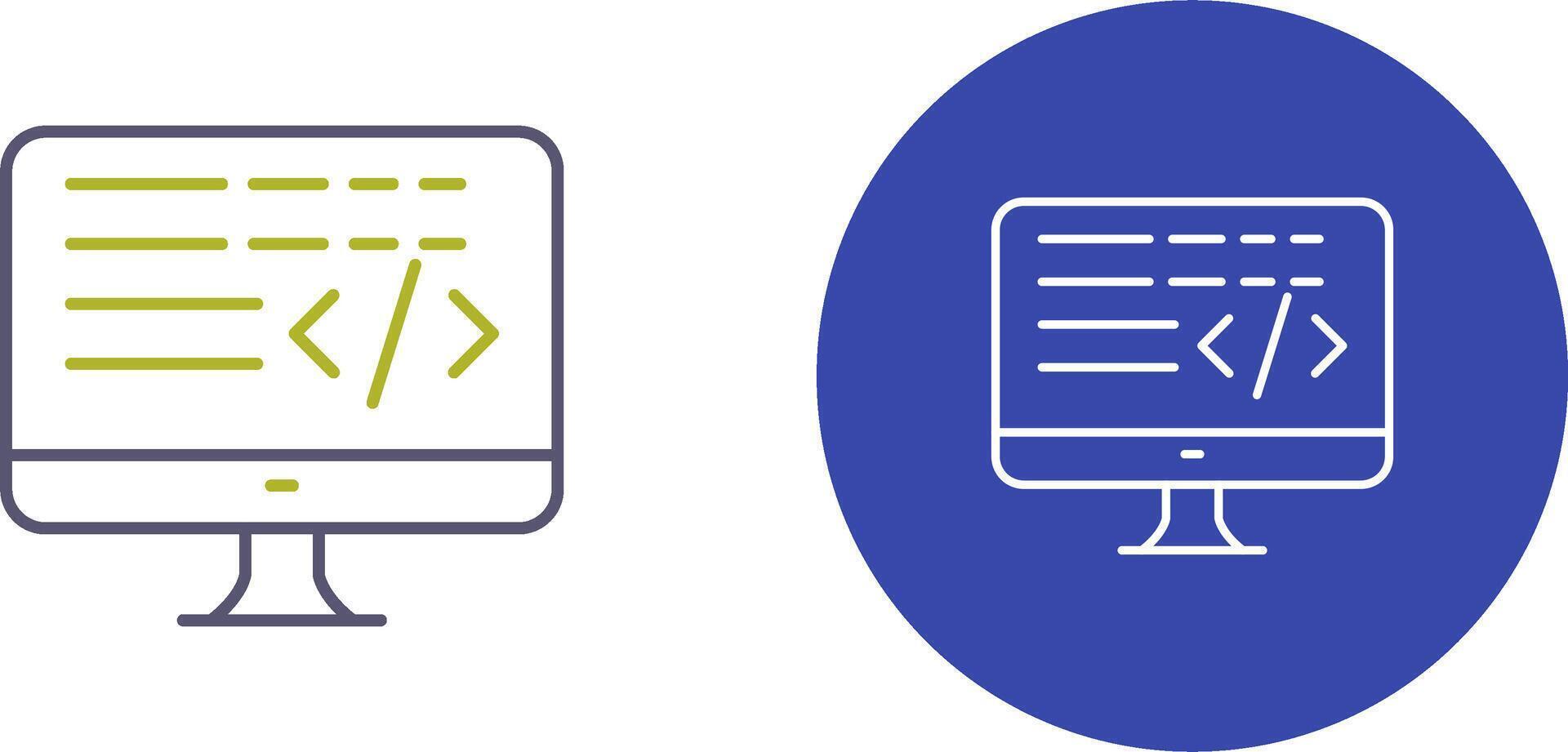 Coding Icon Design vector
