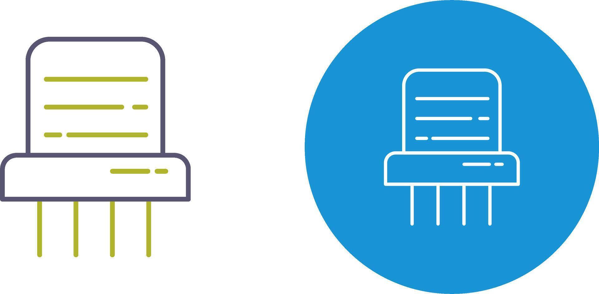 Paper Shredder Icon Design vector