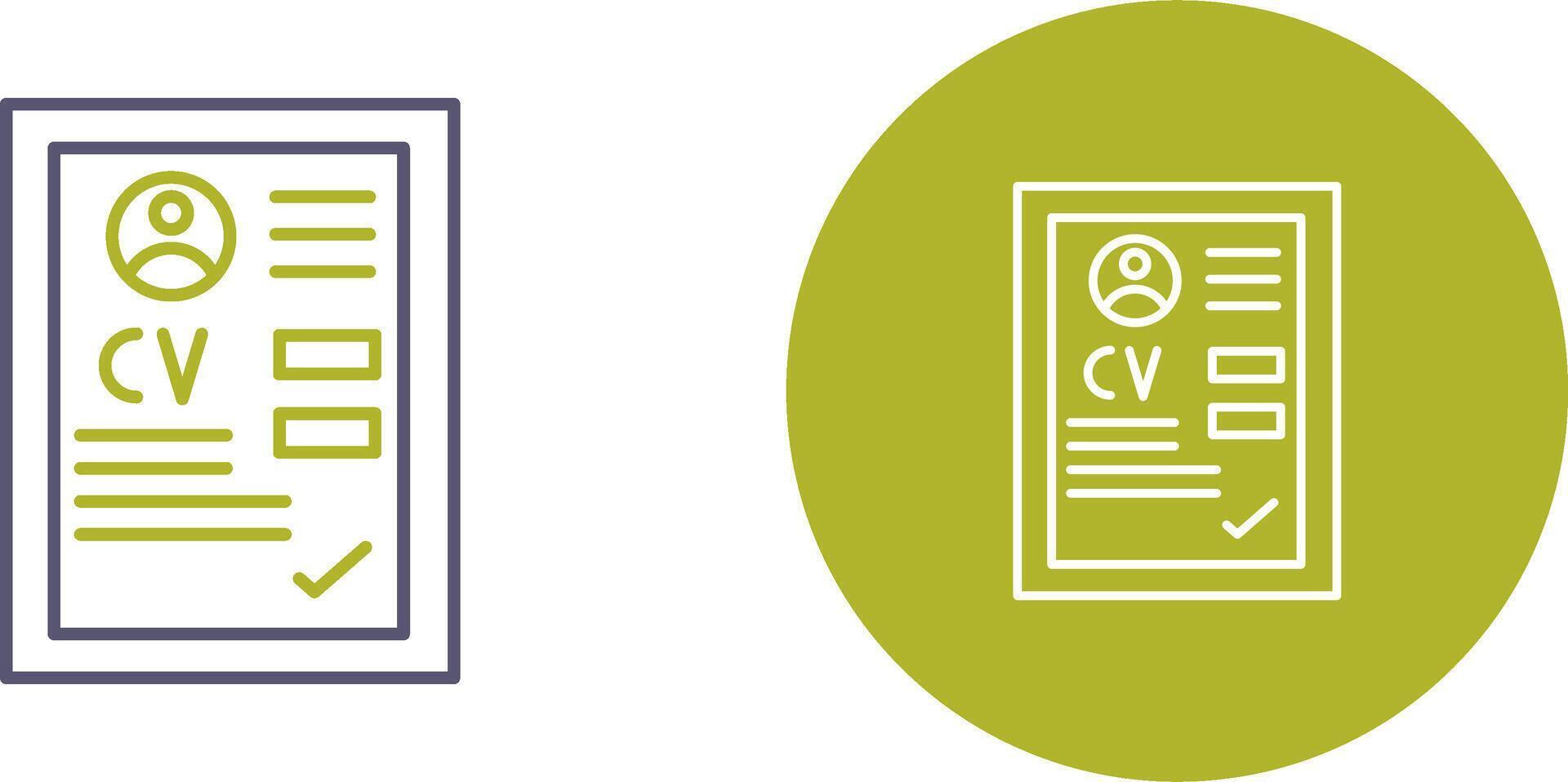 CV Icon Design vector