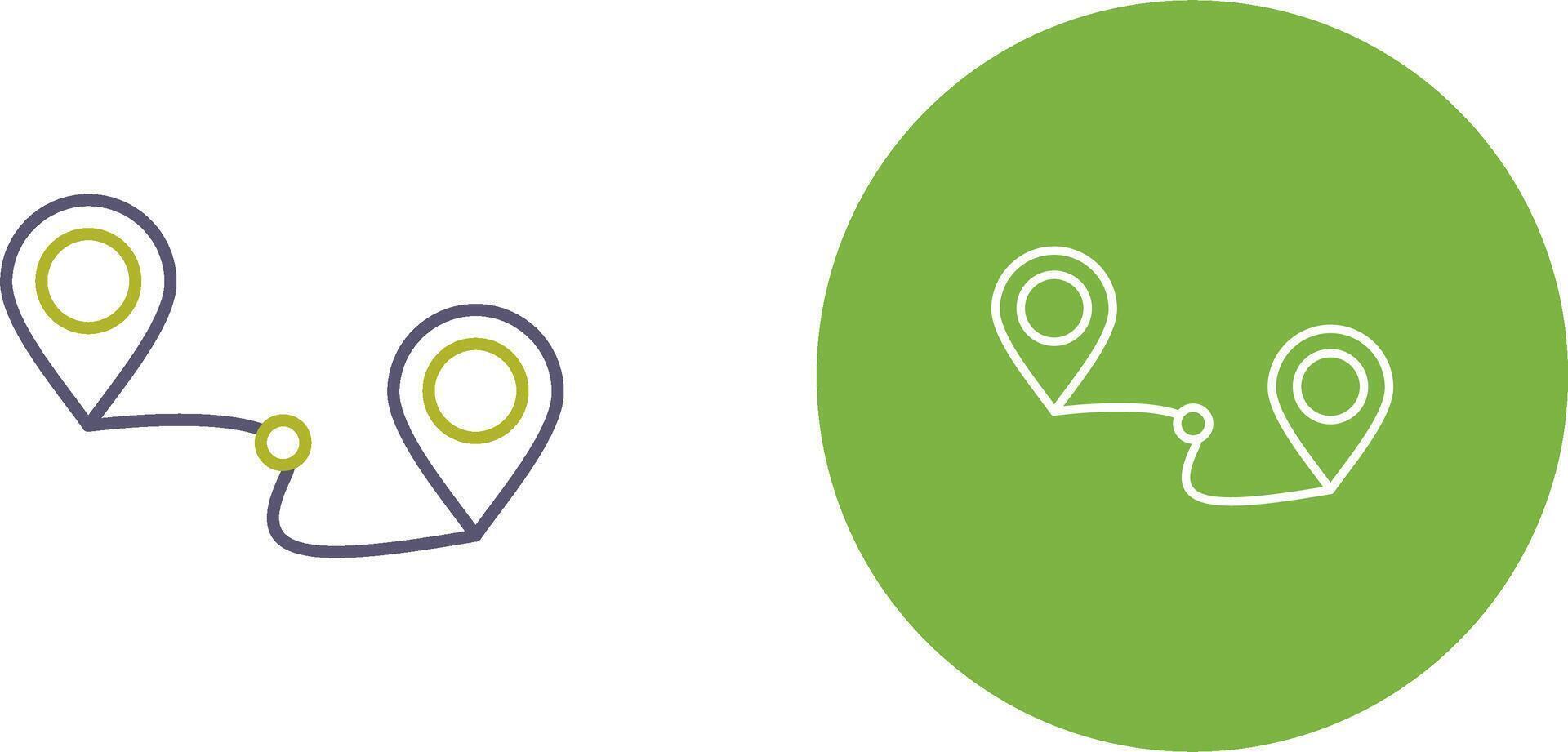 Route Icon Design vector