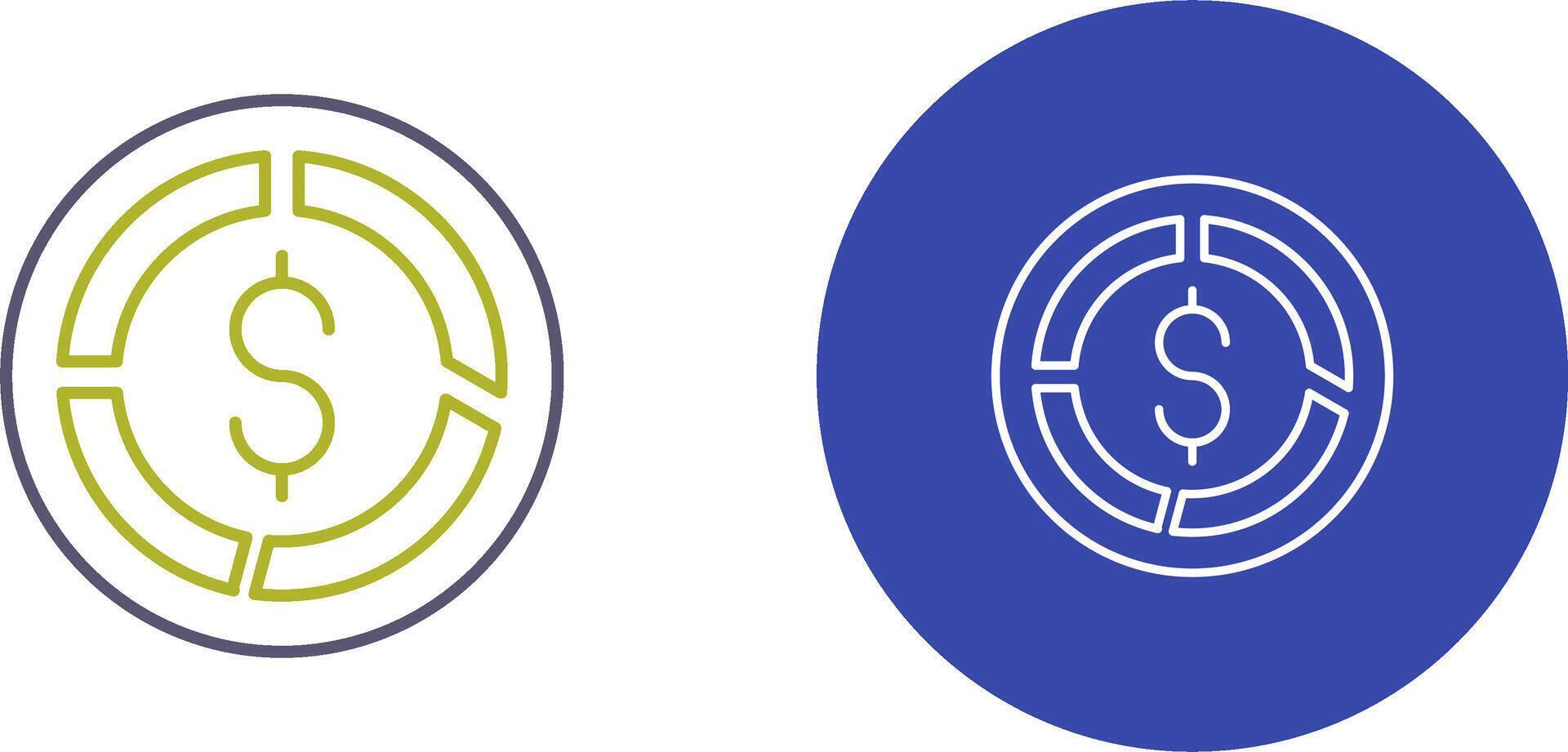 Pie Chart Icon Design vector