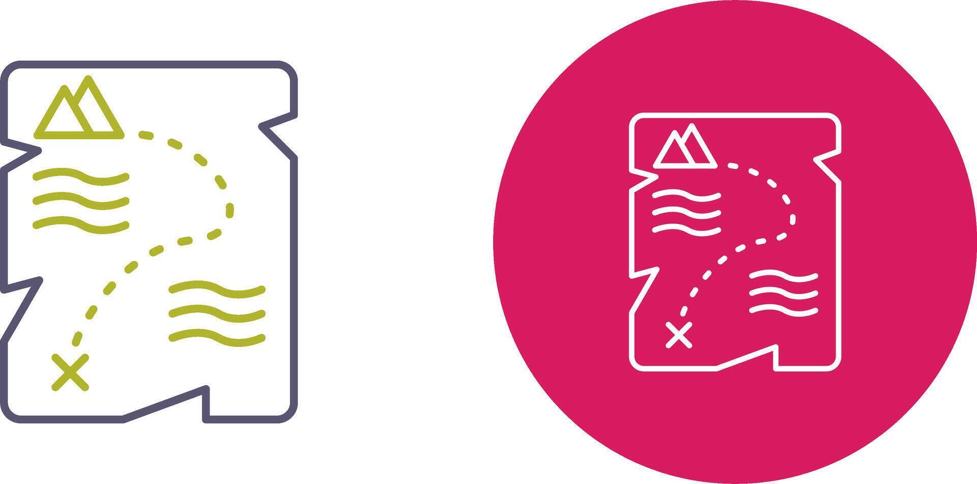 Treasure Map Icon Design vector