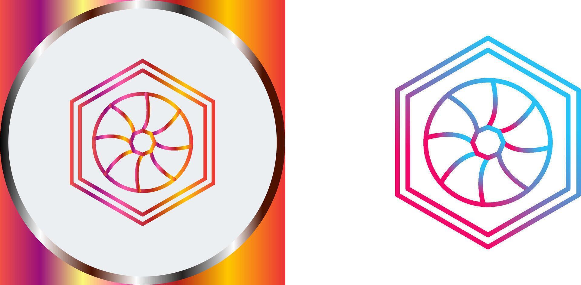 Unique Hexagonal Diaphram Icon Design vector