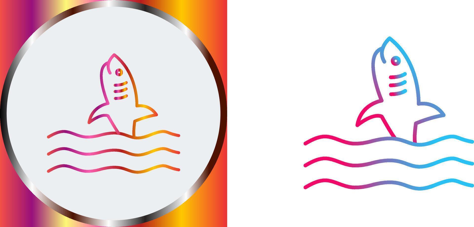 Dangerous Shark Icon Design vector