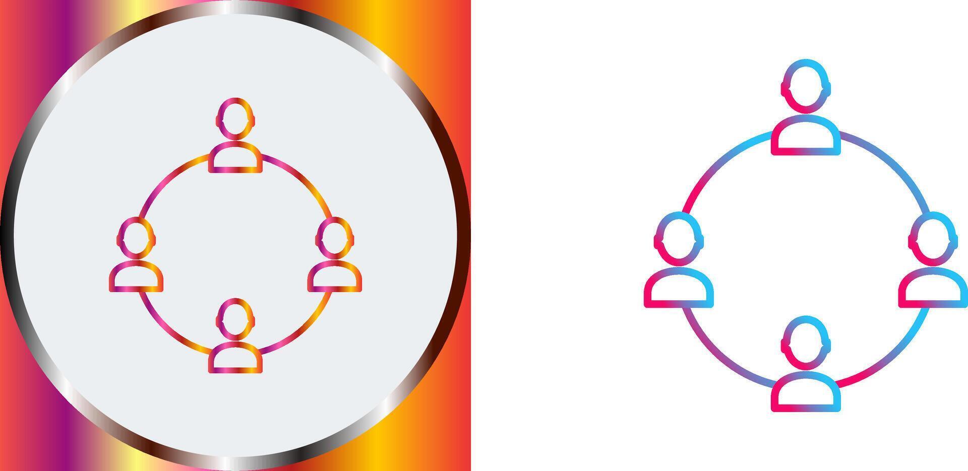 Unique Network Group Icon Design vector