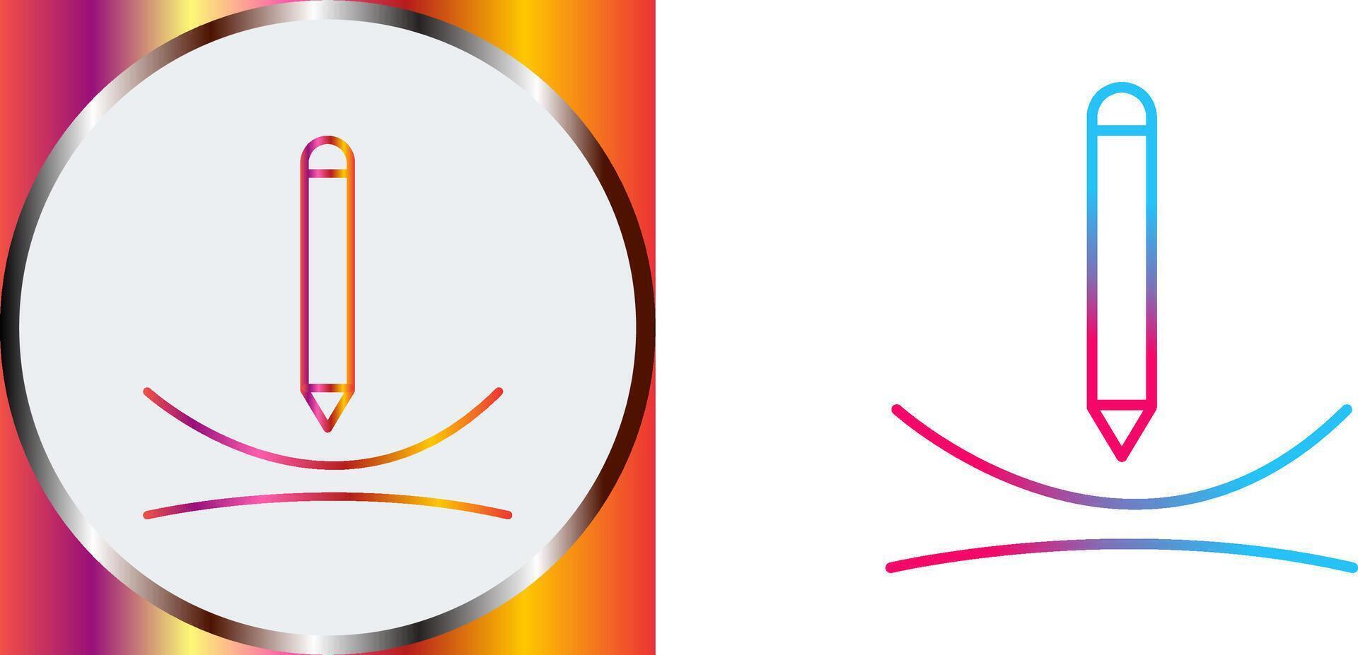 Draw Curve Icon Design vector