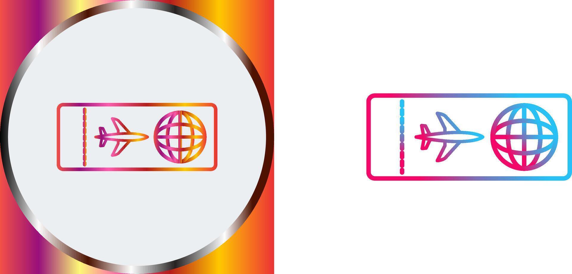 Plane Tickets Icon Design vector