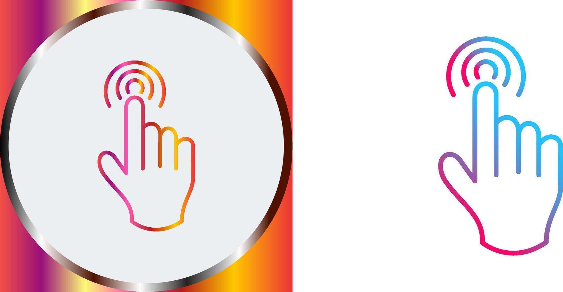 Danger of Hand Press Icon Design vector