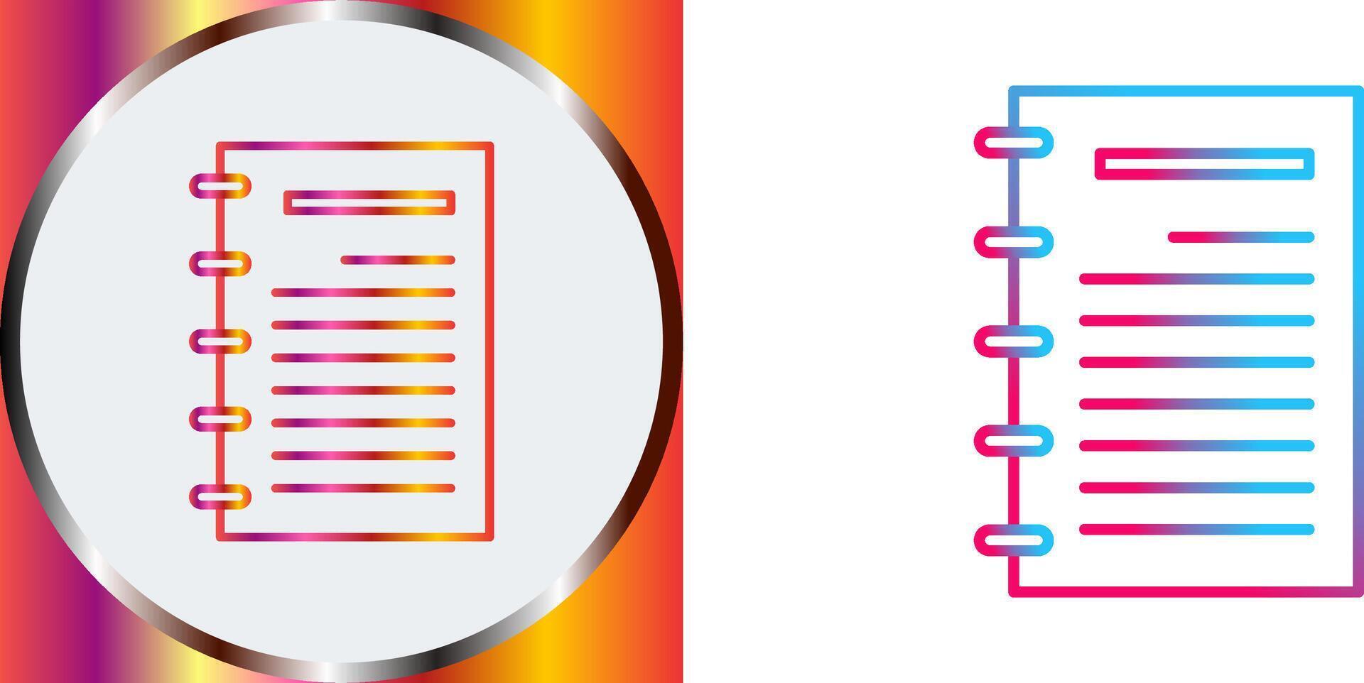Notepad Icon Design vector