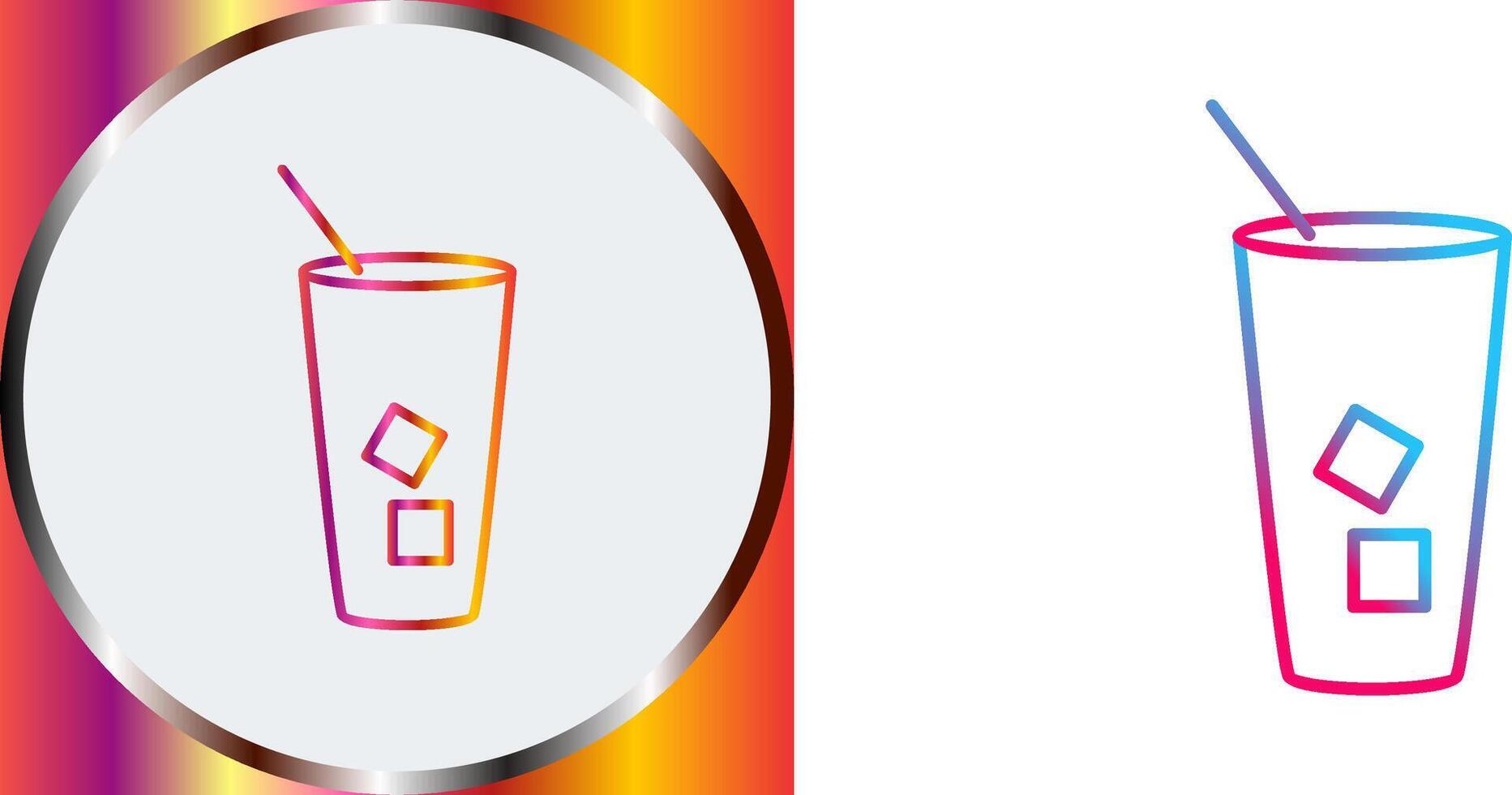 Iced Coffee Icon Design vector