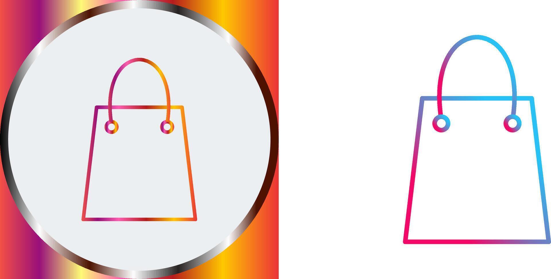 Unique Shopping Bag Icon Design vector