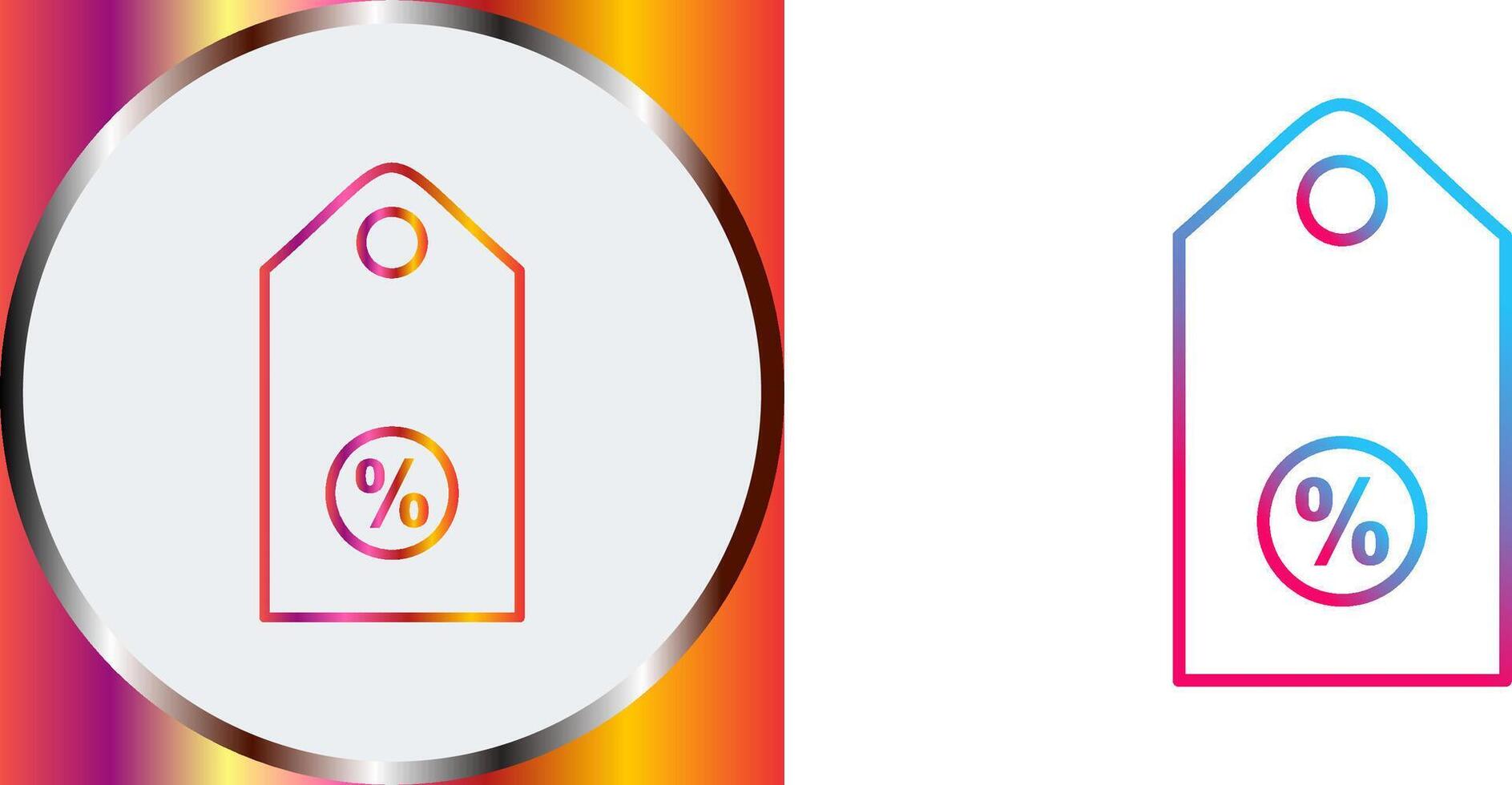 Unique Discount Tag II Icon Design vector