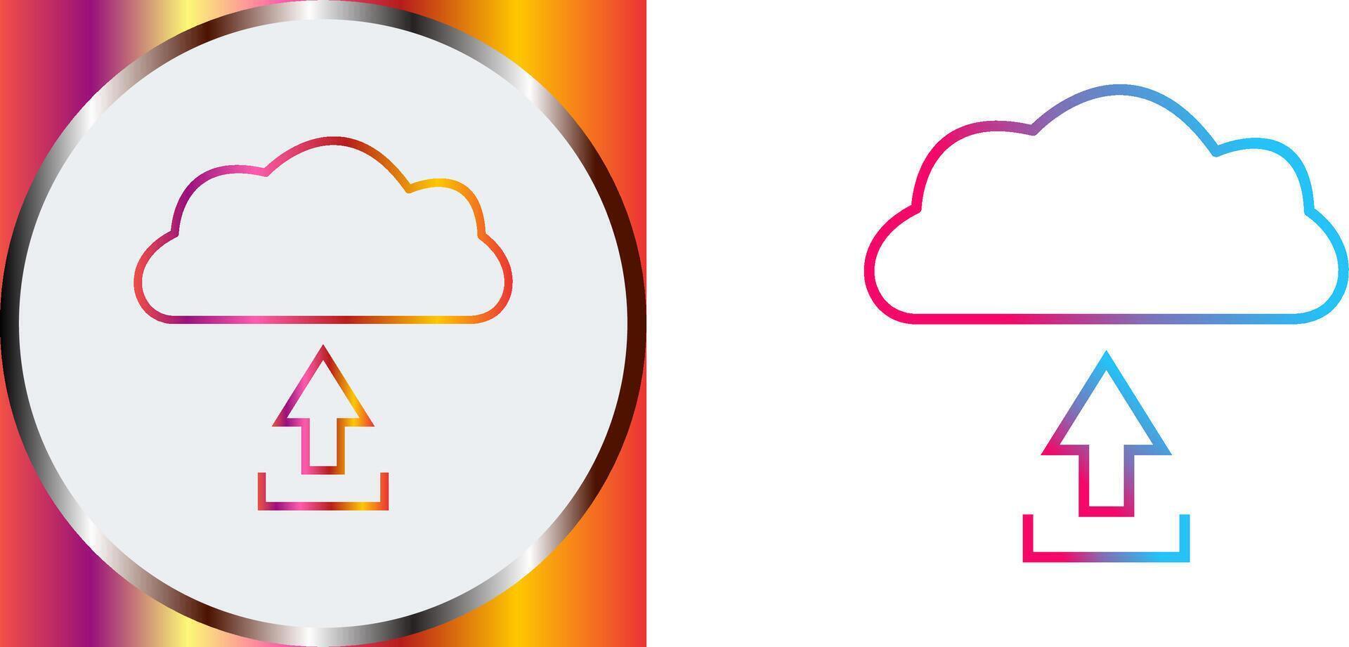 Unique Upload to Cloud Icon Design vector