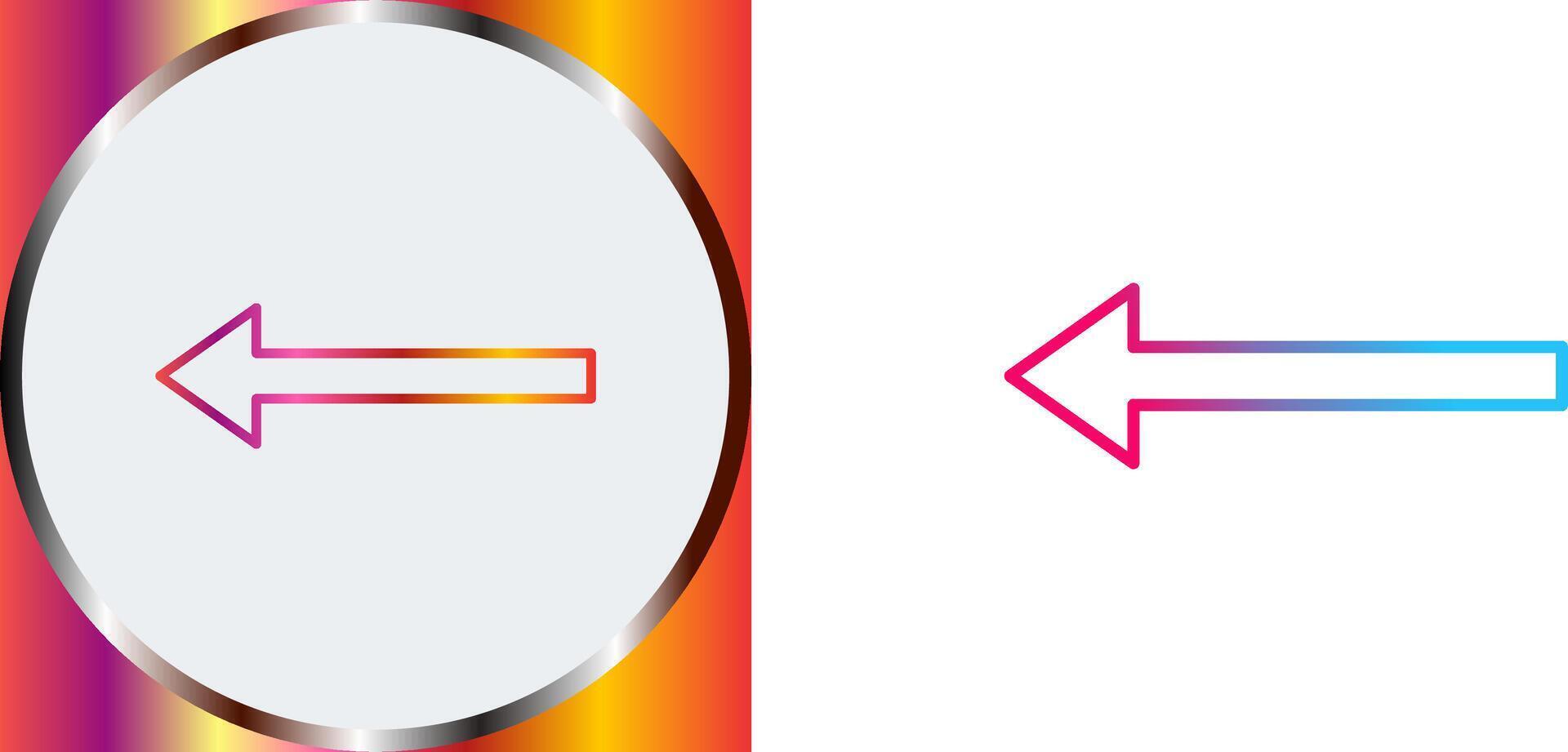 Unique Left Arrow Icon Design vector