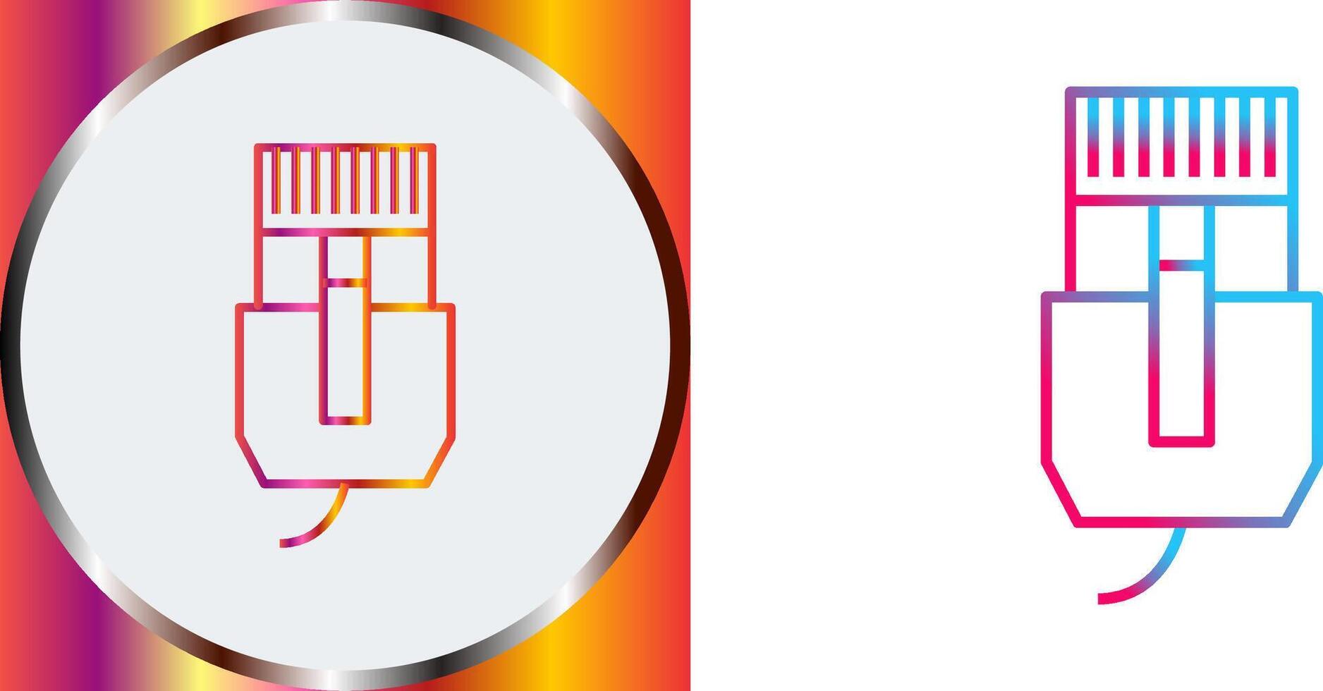 Unique Internet Cable Icon Design vector