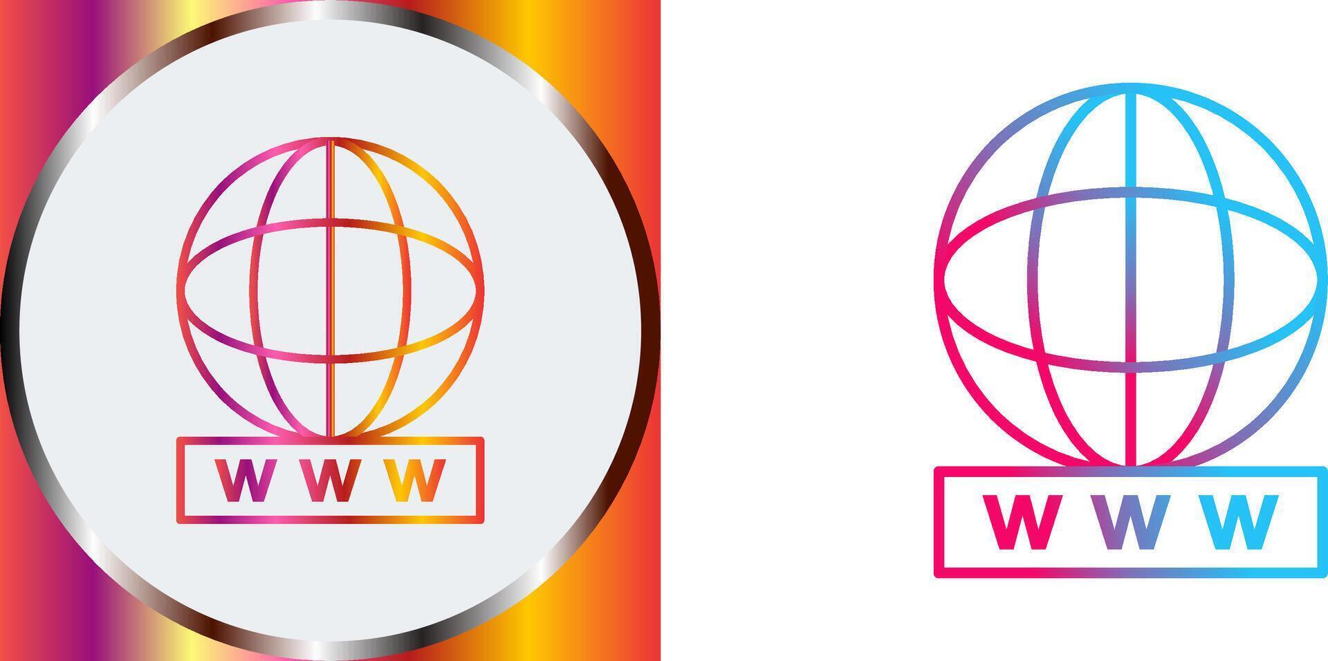 Unique World Wide Web Icon Design vector