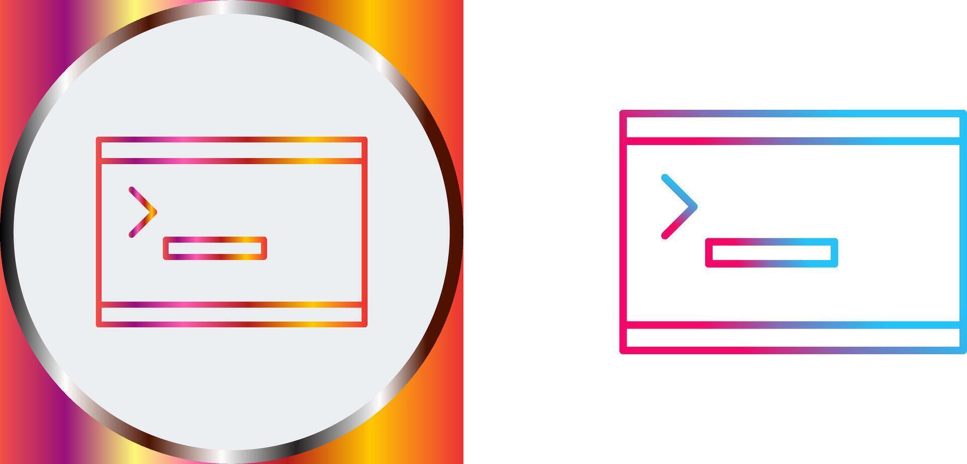 Unique Console Icon Design vector