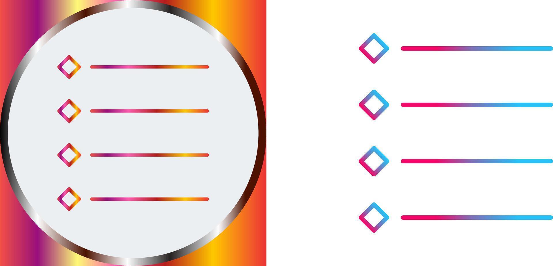 Unique Bulleted list Icon Design vector