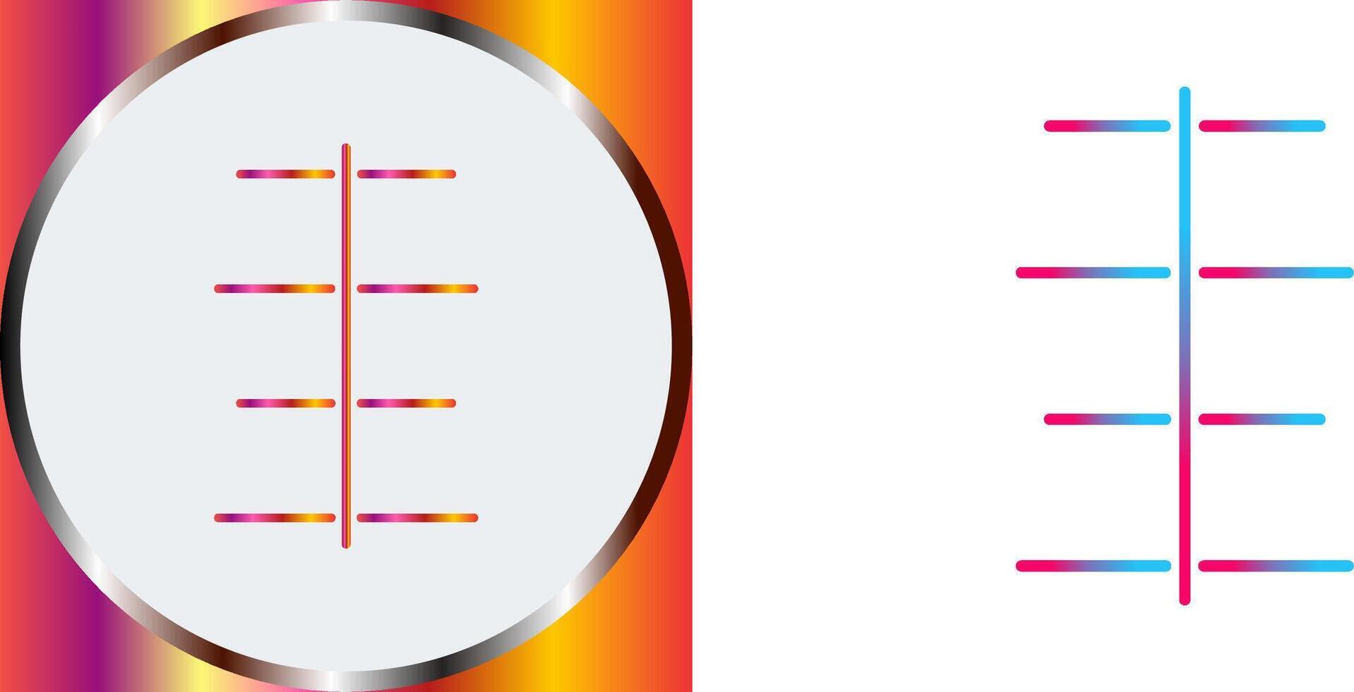 Unique Center Align Icon Design vector