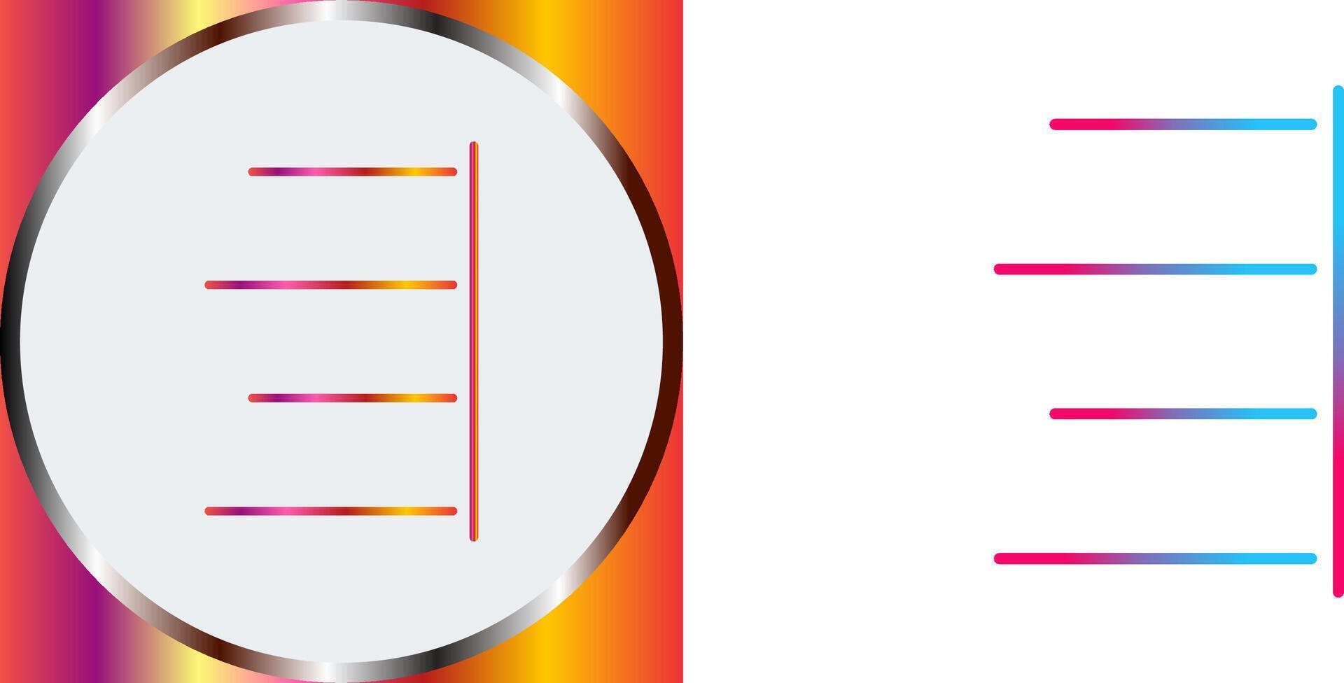 Unique Right Align Icon Design vector