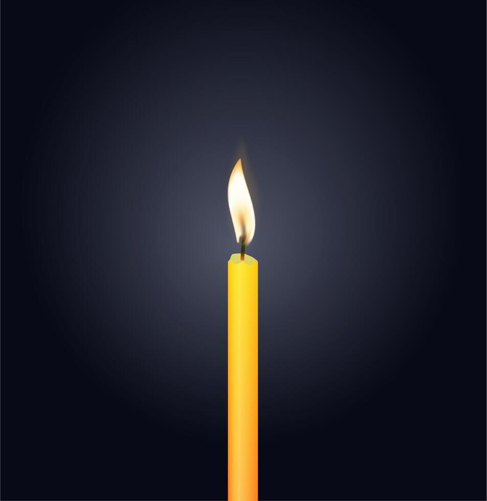 Concept of mourn, Candle dark vector