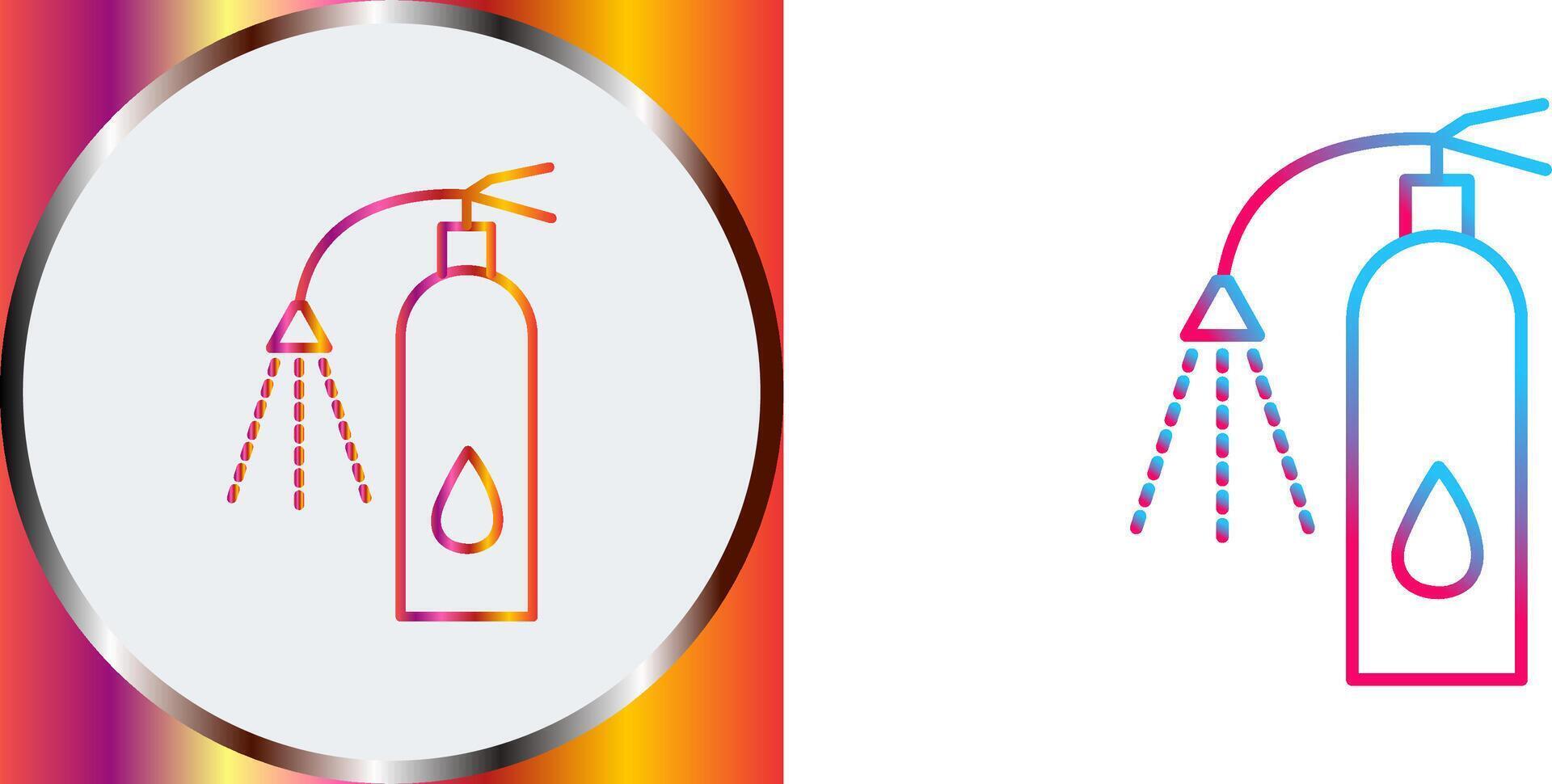 Unique Using Extinguisher Icon Design vector