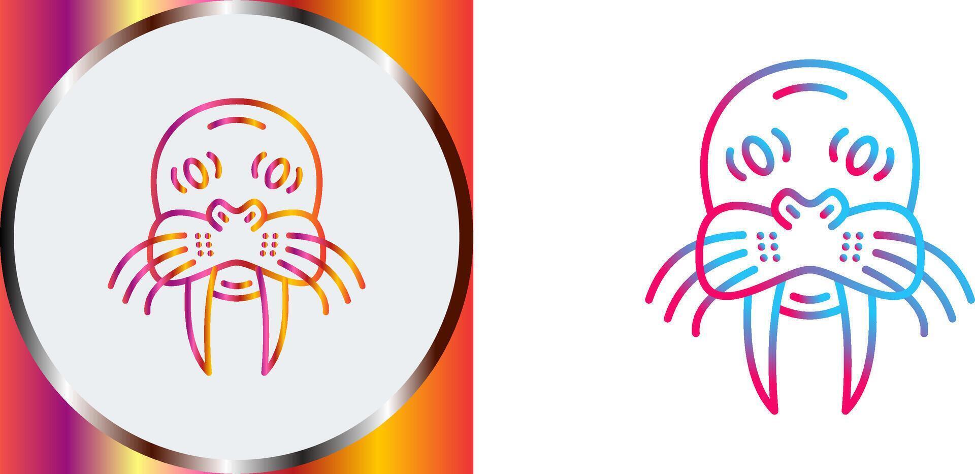 Walrus Icon Design vector