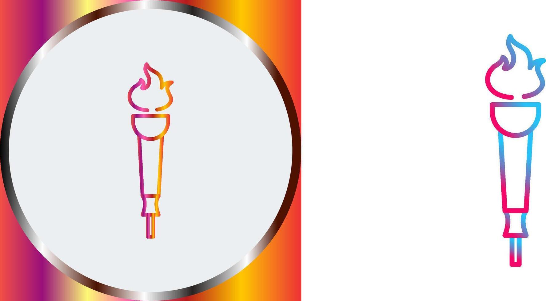 Museum Torch Icon Design vector