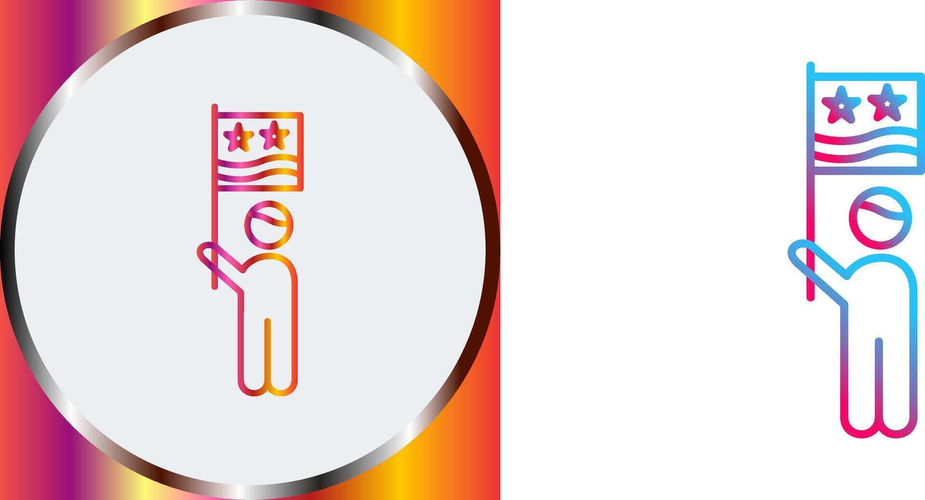 Raising Flag Icon Design vector