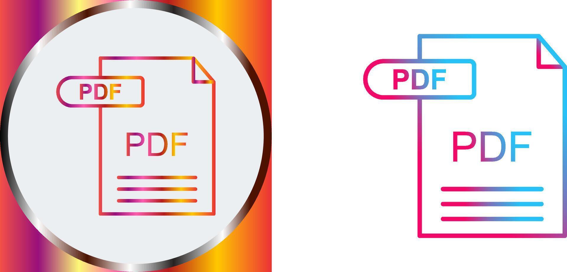 PDF Icon Design vector