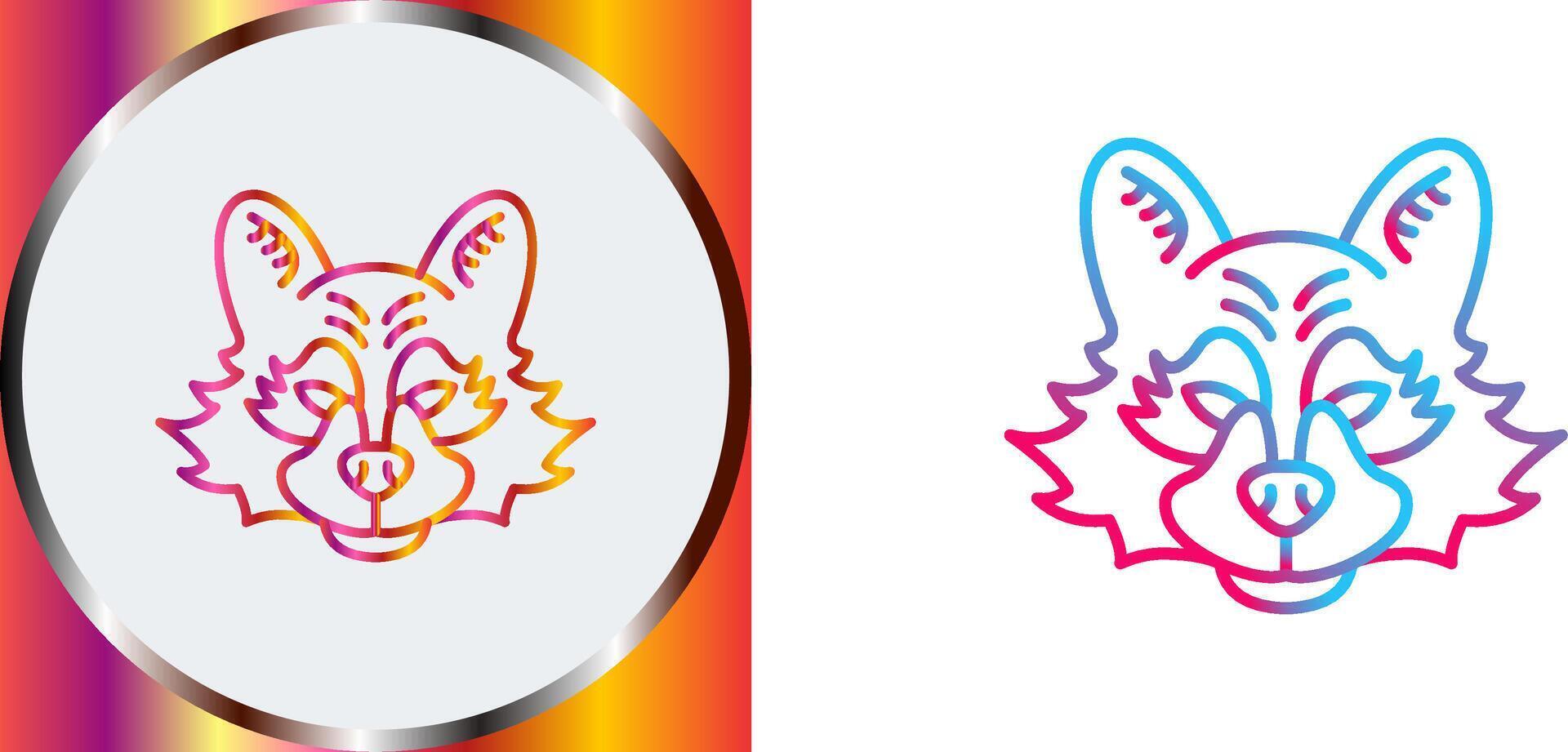 Raccoon Icon Design vector