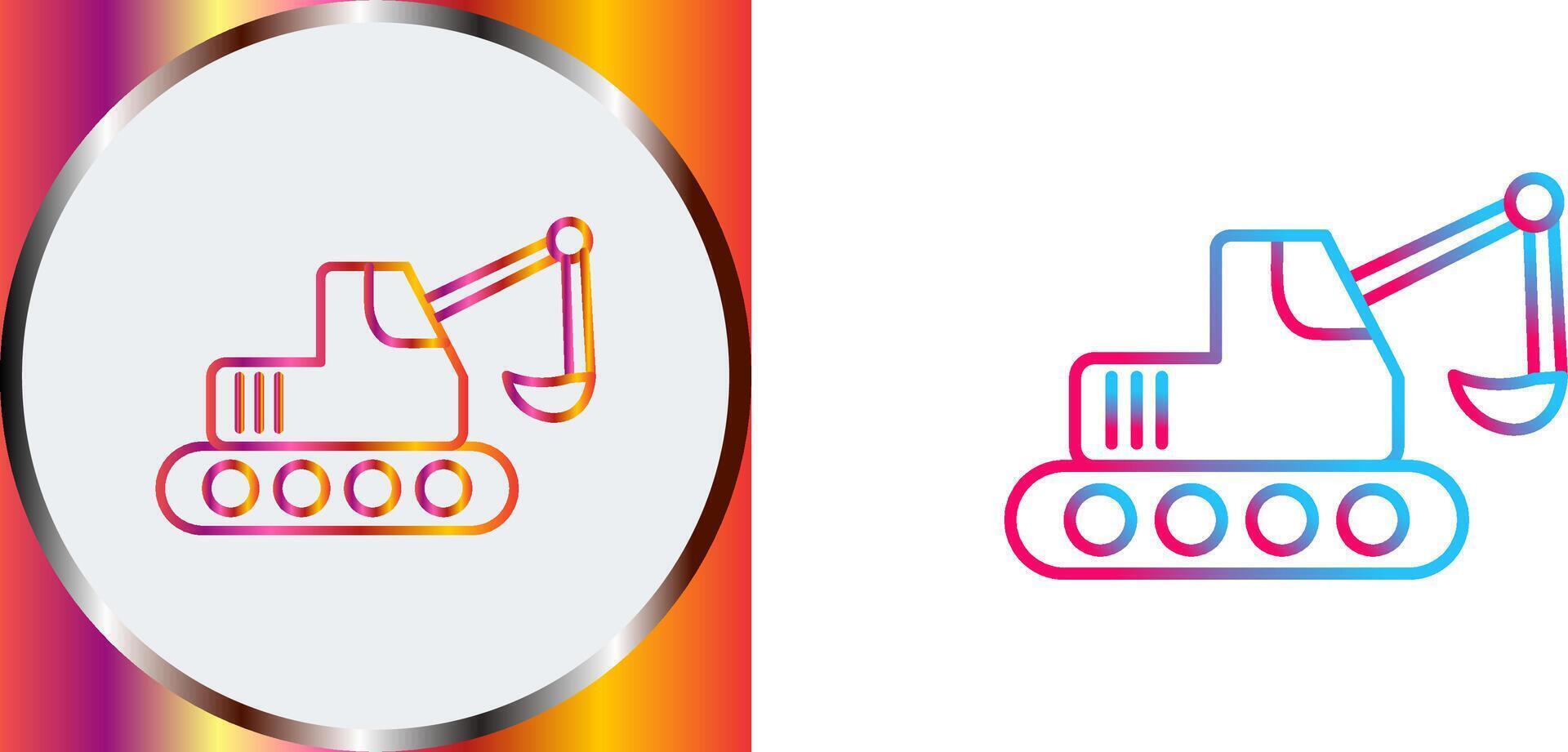 Escavator Icon Design vector