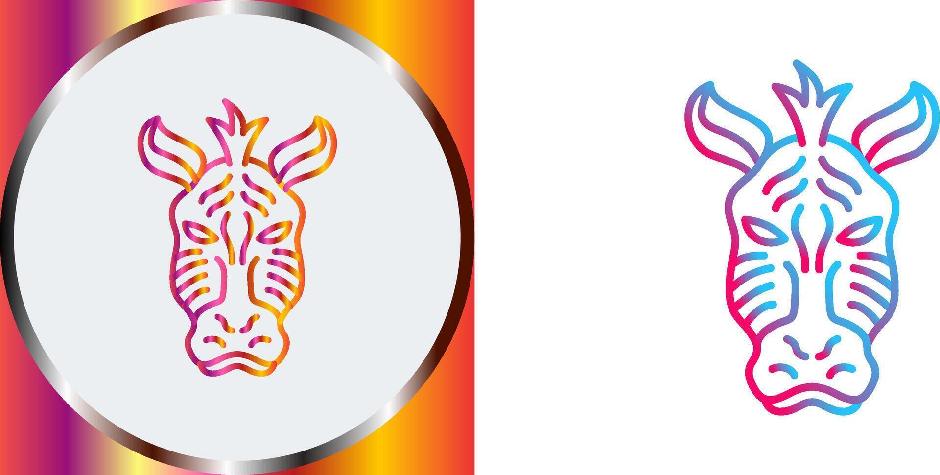 Zebra Icon Design vector