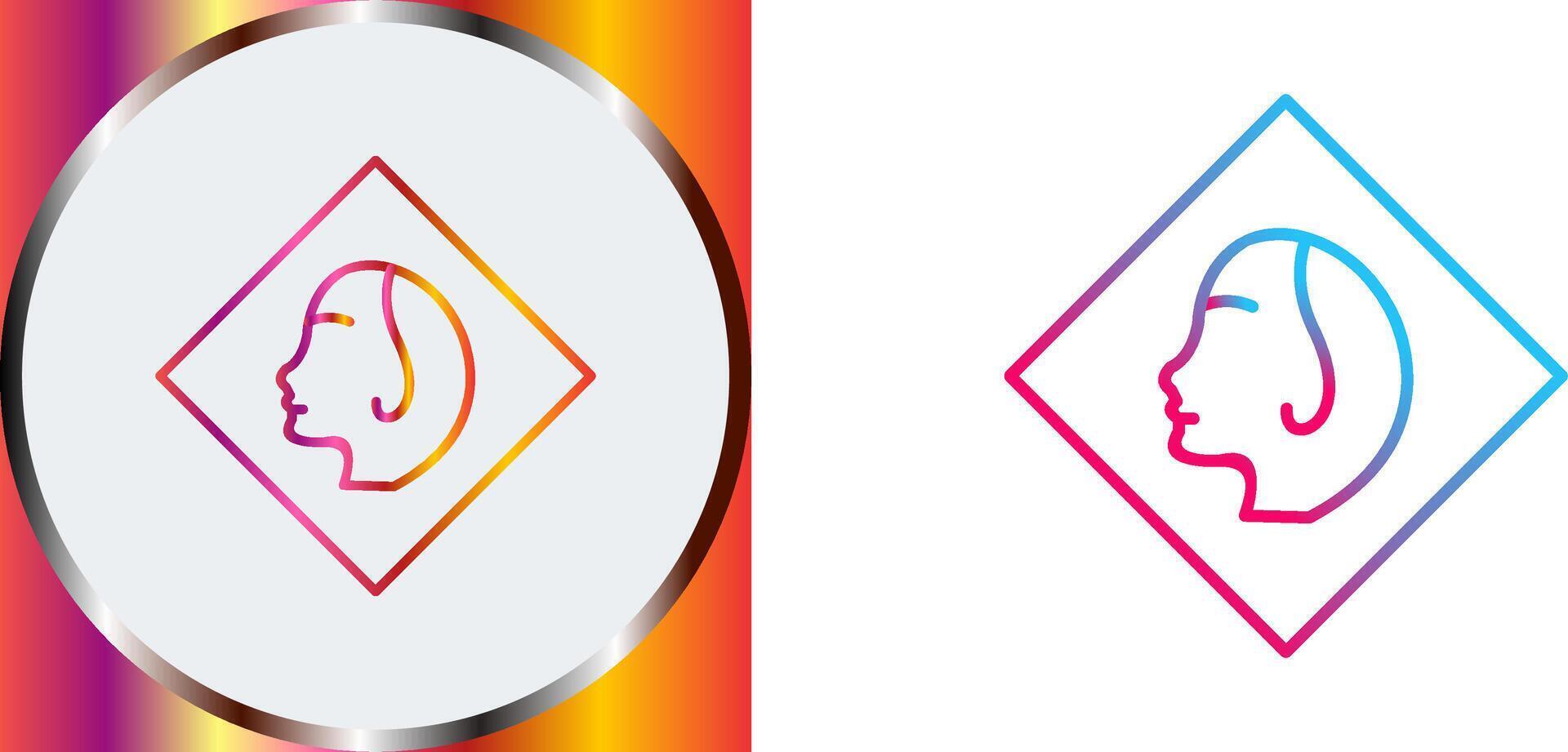 Painting of Woman Icon Design vector
