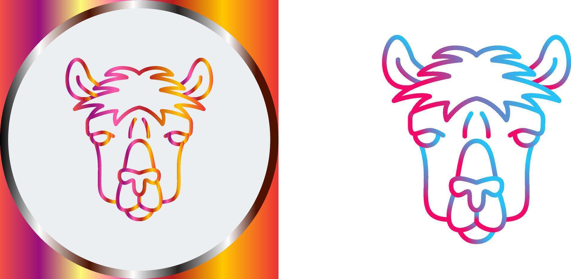 Alpaca Icon Design vector